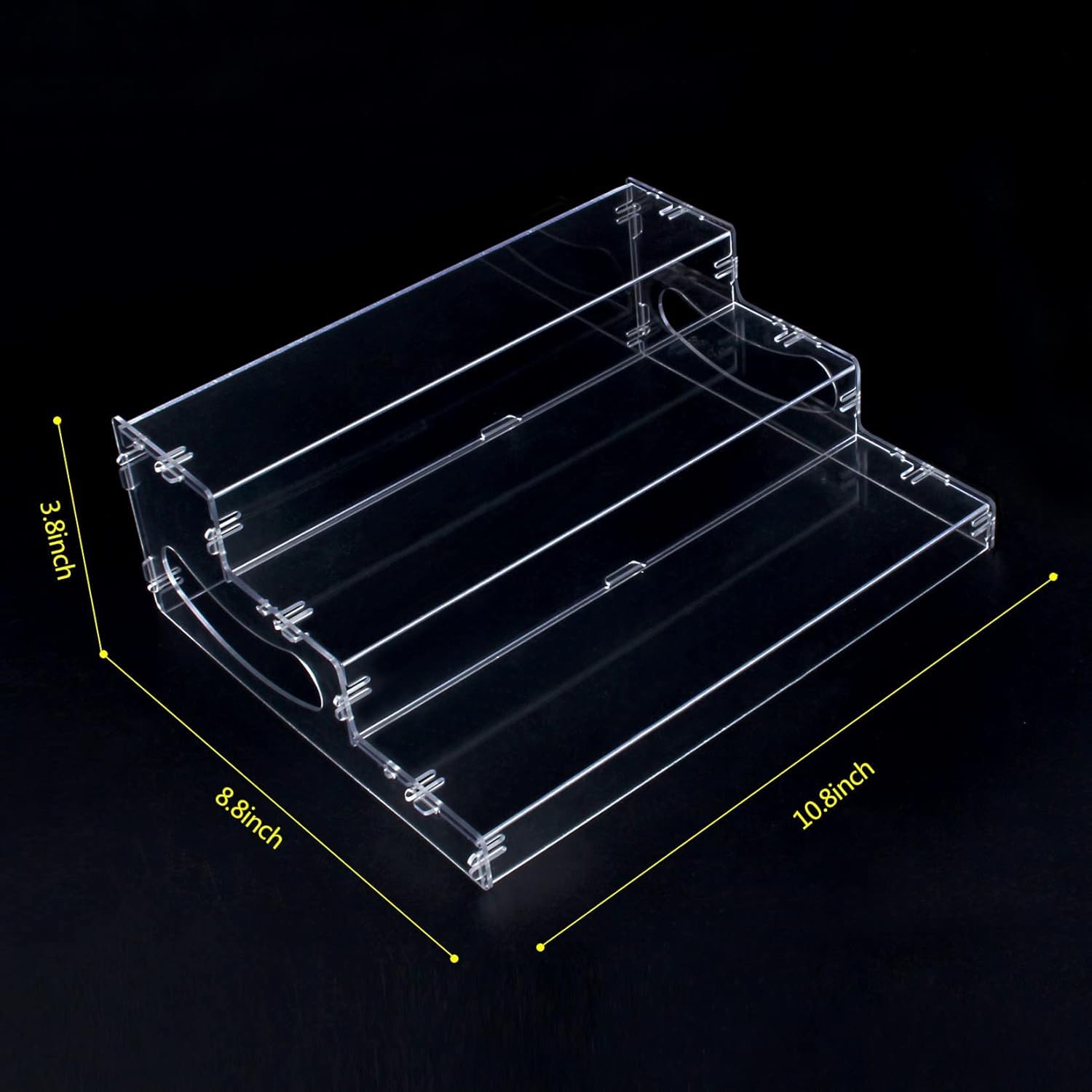 Evron 2 Pack Pantry Organization And Storage Clear Plastics Spice Rack Organizer For Cabinet & Countertop (Assembly Required) 3
