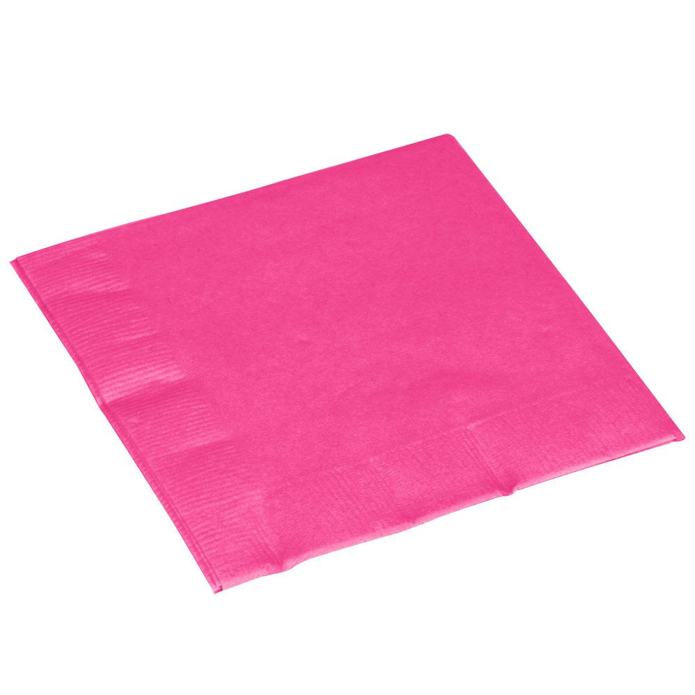 Elegant Bright Pink 2-Ply Luncheon Napkins - 6.5 X 6.5 (40-Pack) - Soft & Durable, Vibrant Mid Count Napkins - Perfect For E