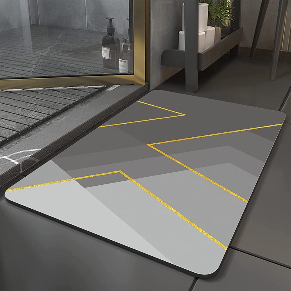Tagpr Super Water Absorbent Drying Microfiber Rectangular Bathroom Mat Quick Dry Shower Mat High Absorbency Bath Rug Moisture Wi