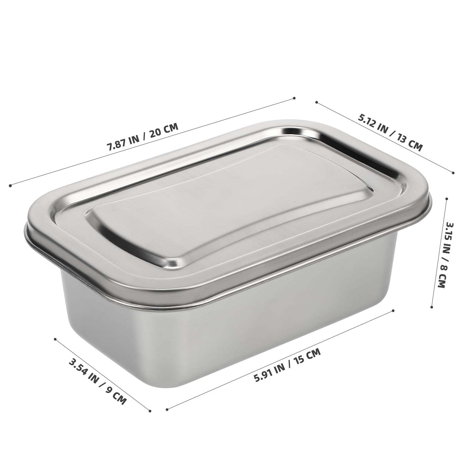 Hemoton Reusable Ice Cream Storage Containers With Lids Stainless Steel Food Keeper Freezer Box Insulated Ice Cream Tub For Refr