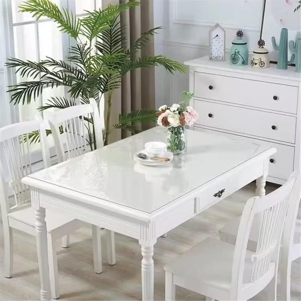 Royhom Clear Table Cover Protector 1.5mm Thick  42 x 64 Inch Table Cover  Table Pads for Dining Room Table  PVC Table Protectors for Rectangle Tables  Table Plastic Cover for Wood  Kitchen Table