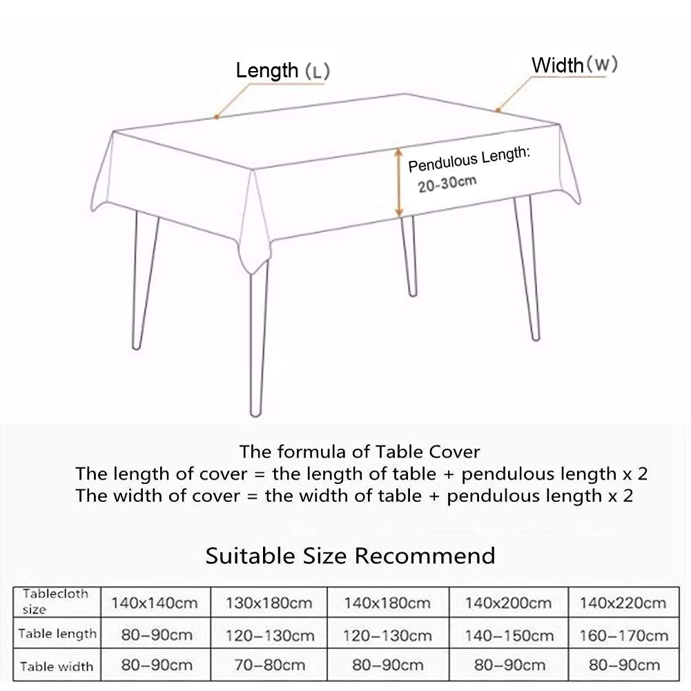 AMZALI Stripe Tassel Tablecloth Cotton Linen Stain Resistant/Dust-Proof Waterproof Table Cover for Kitchen Dinning Tabletop Decoration (Rectangle/Oblong 35 x 55 Inch  Red)