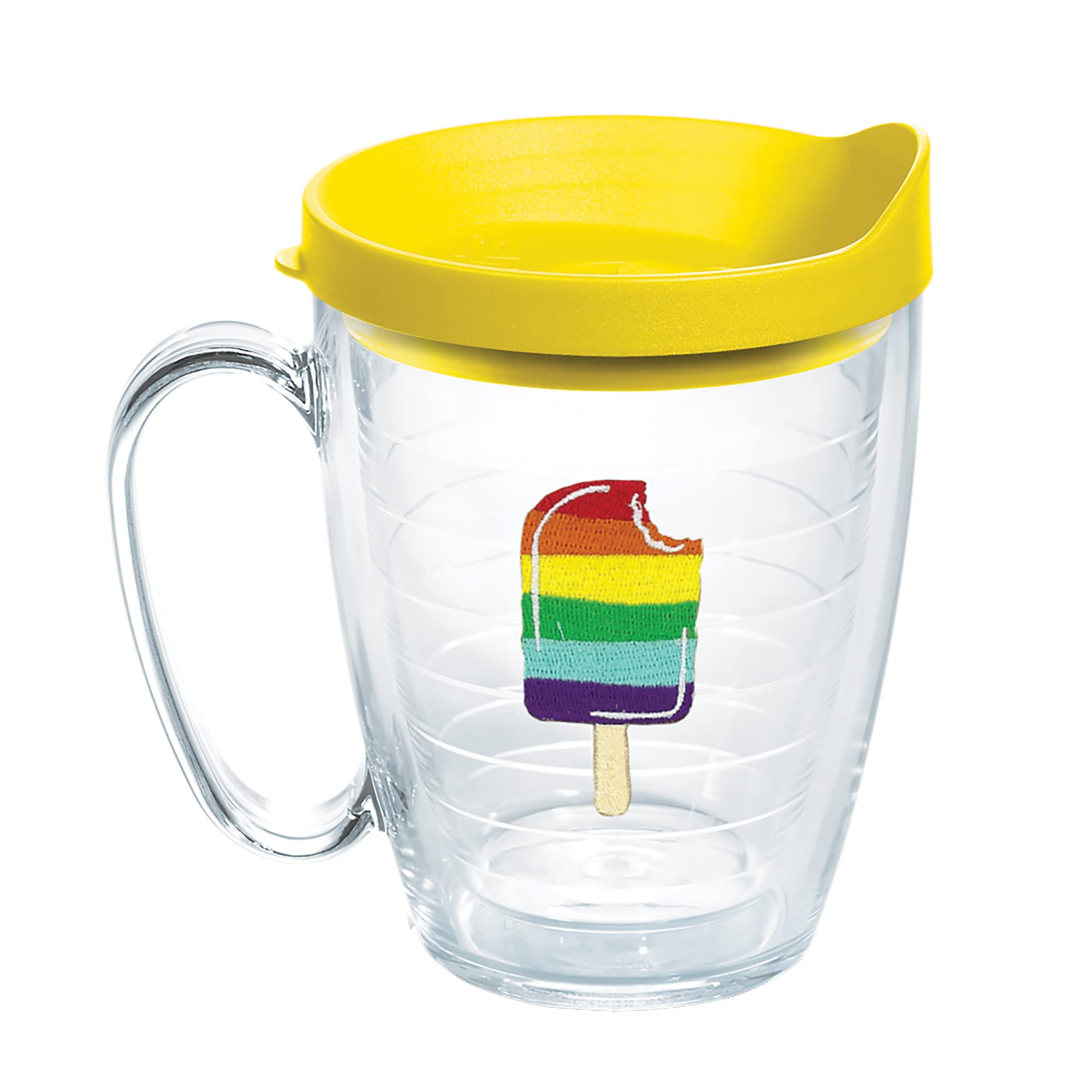 Tervis Ice Popsicle Collection Made In Usa Double Walled Insulated Tumbler Travel Cup Keeps Drinks Cold & Hot, 16Oz Mug, Rainbow