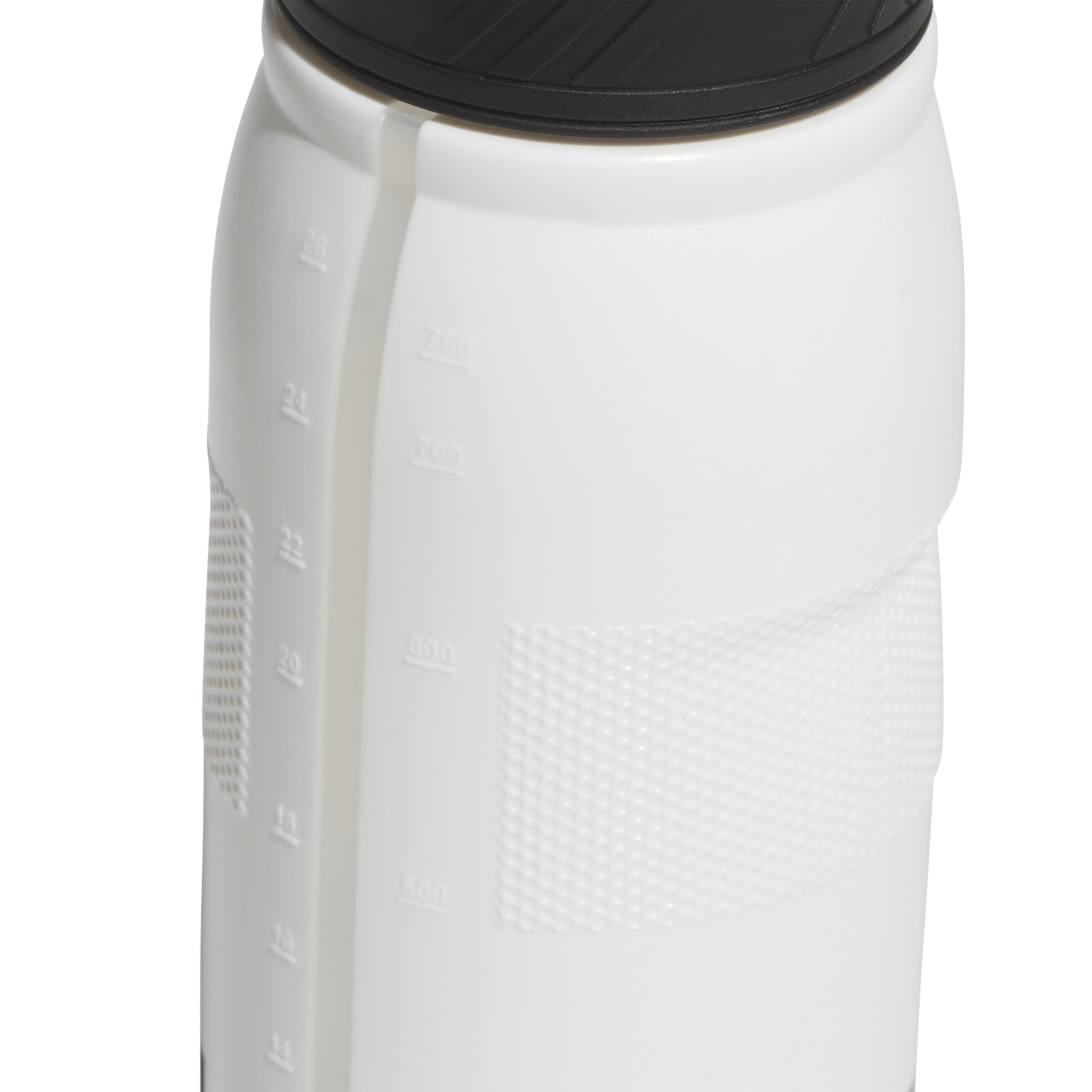 Adidas 750 Ml (28 Oz) Stadium Refillable Plastic Sport Water Bottle, White/Black/Black/2, One Size