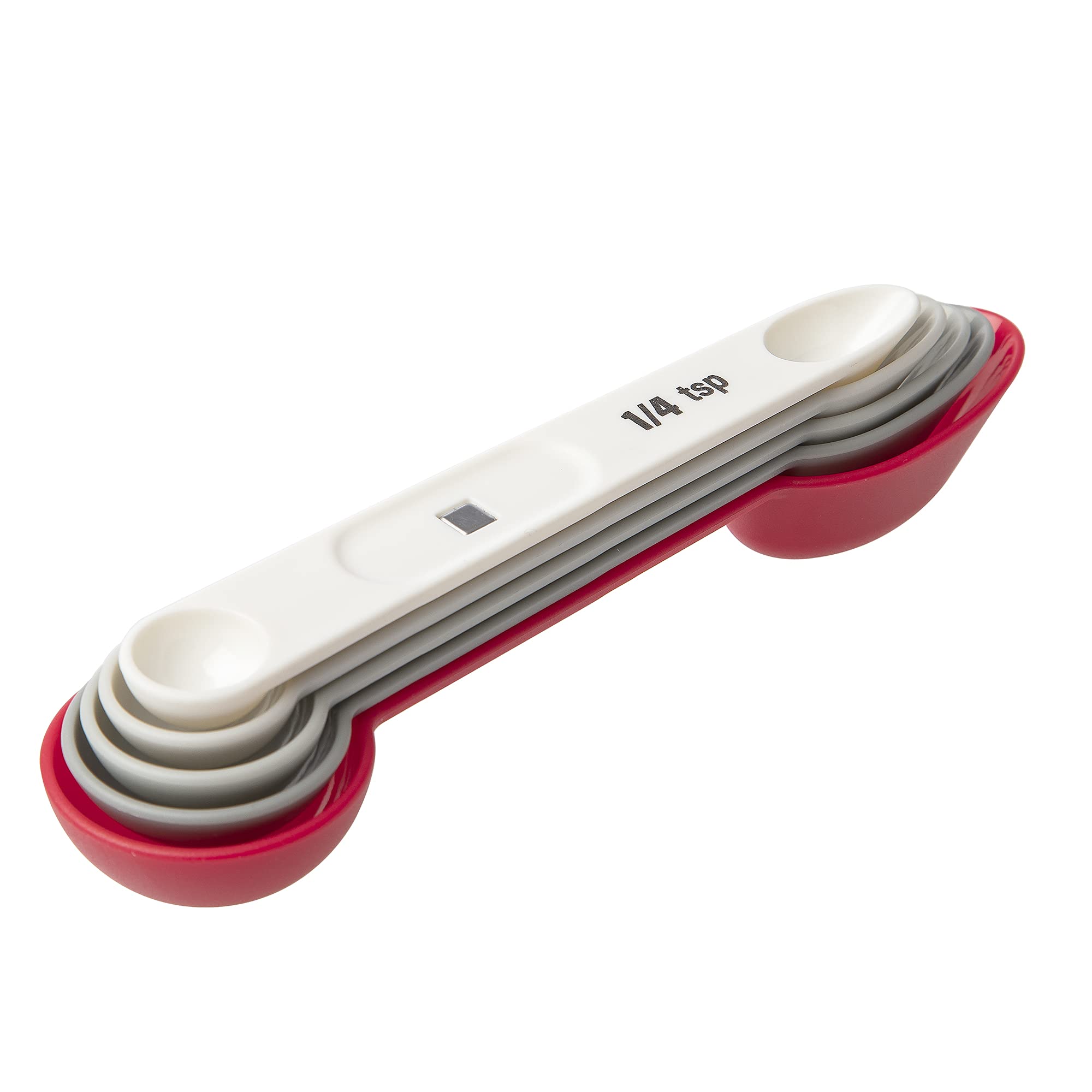 Prepworks Dual-Ended, Magnetic Measuring Spoon Set, White, 5 Piece