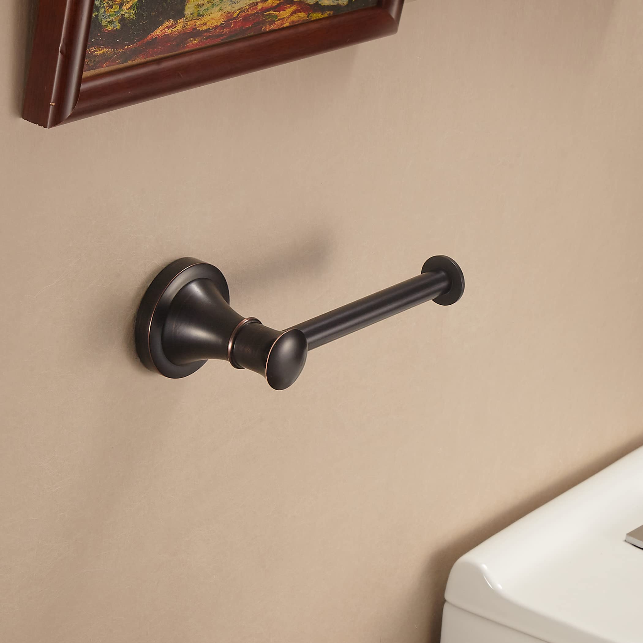 Wolibeer Bronze Toilet Paper Holder, Oil Rubbed Tissue Roll Paper Hanger Rustic Farmhouse Orb Paper Storage Wall Mounted For Bat