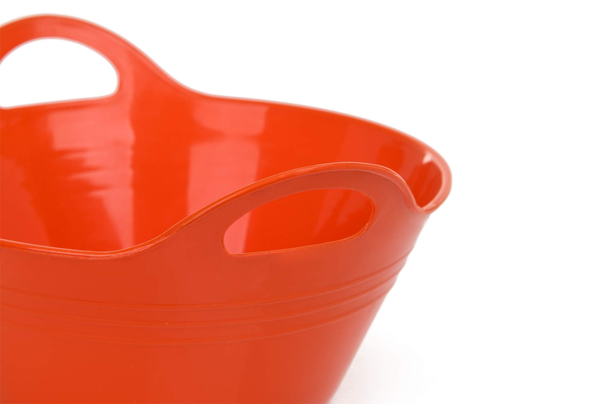 Mintra Home Plastic Bowls With Handles (4.5L Large 2Pk, Orange) - 11.25W X 5Inh (6.75Inh With Handles) - Great For Popcorn, Snac