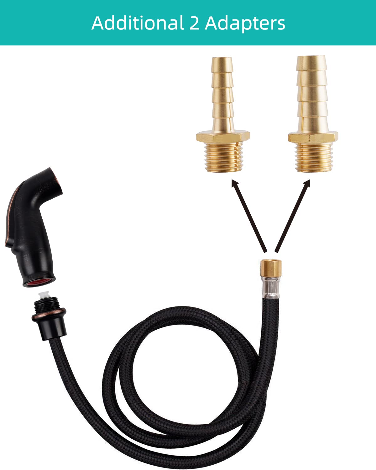 Hygie Rinse Kitchen Sink Side Sprayer With Quick Side Connector Compatible With Moen Faucet Sprayer Replacement, Kitchen Sink Fa