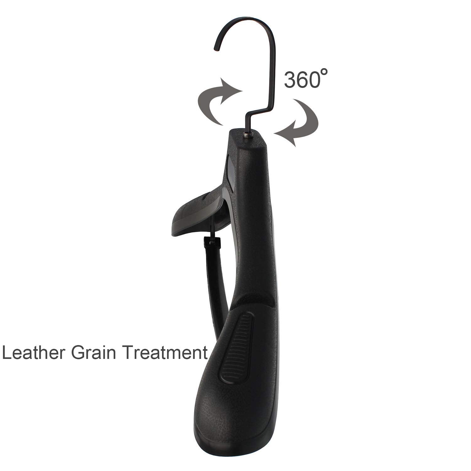 Plastic Extra Wide Suit Hangers, Pack Of 15, Width: 17.7'',Notched Shoulders & Swivel Hooks, Black