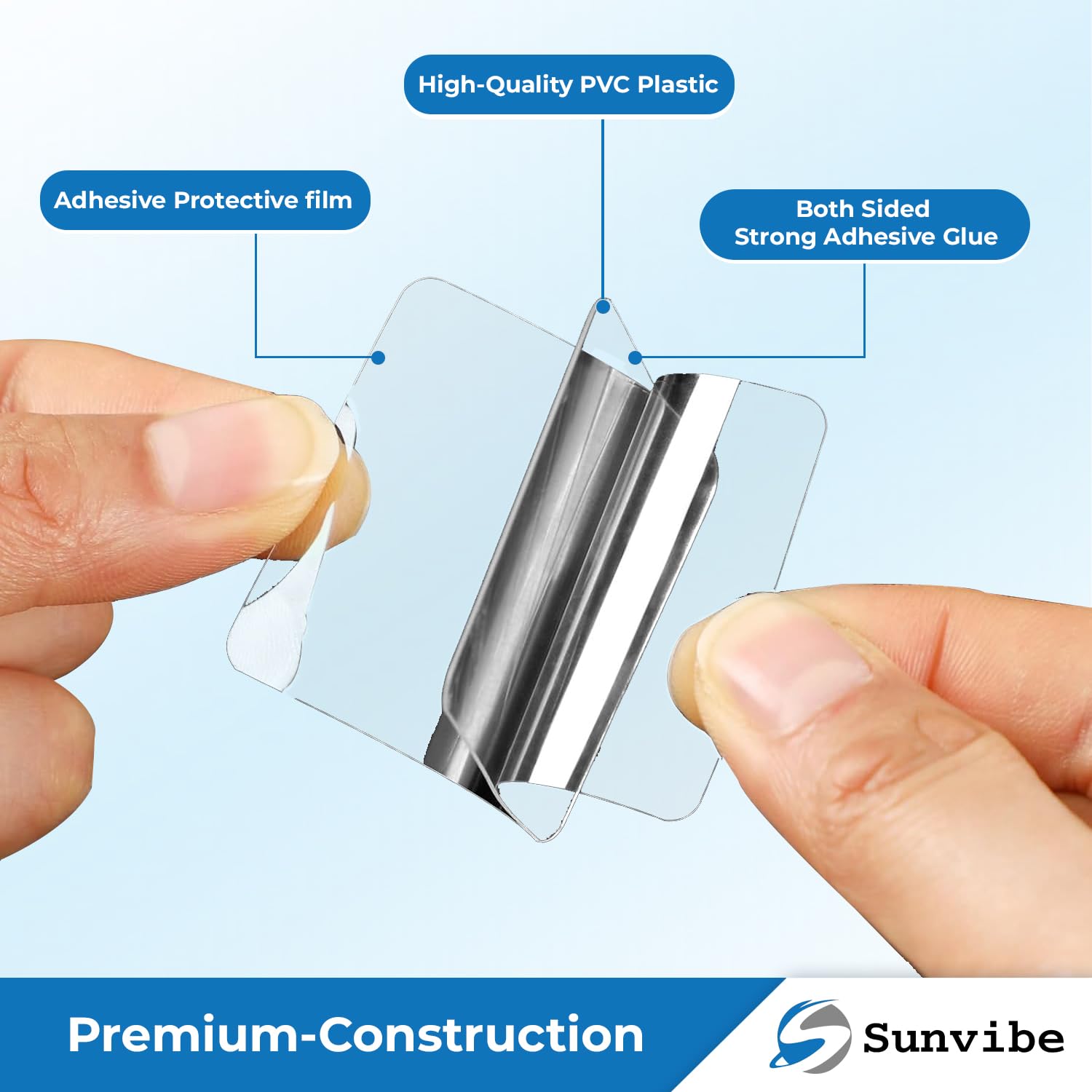 SUNVIBE Self Adhesive Tape Double Sided Heavy Duty Tap for Wall, Kitchen, Office, Wall, Car | Stickers for Home (Size - 6cm x 6c