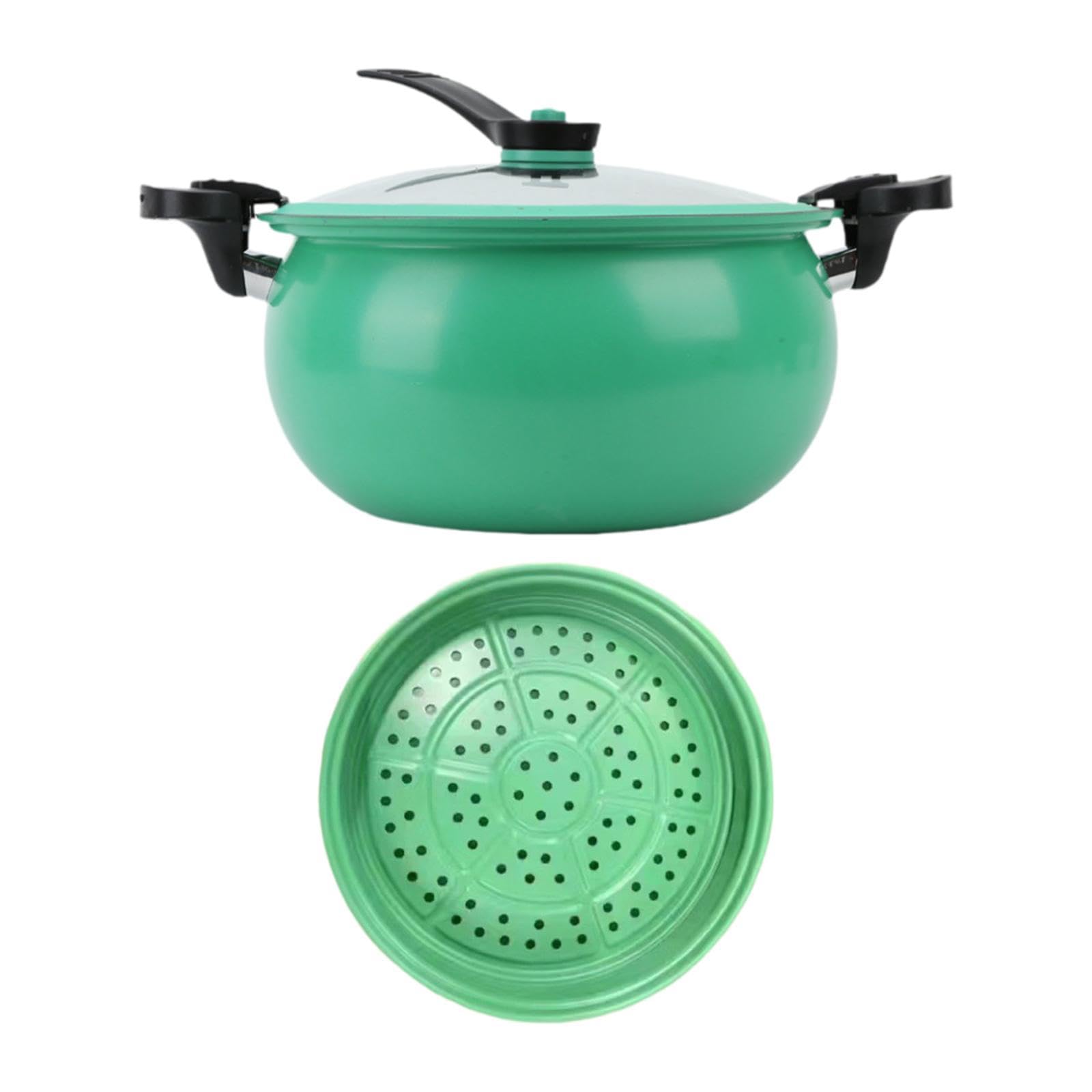 Myaddiction Micro Pressure Cooker Household 7L Soup Meat Pot For Cereals Stewing Boiling Green