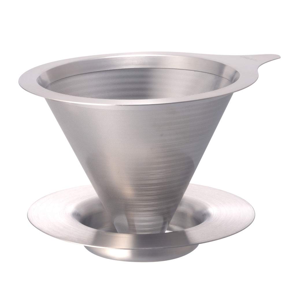 Hario Double Mesh Metal Dripper, Size 01, Silver