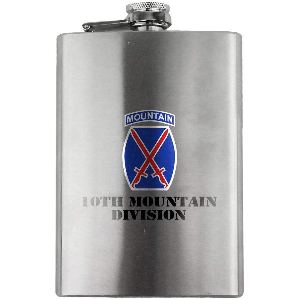 Army 10th Mountain Division Full Color 8oz. Flask