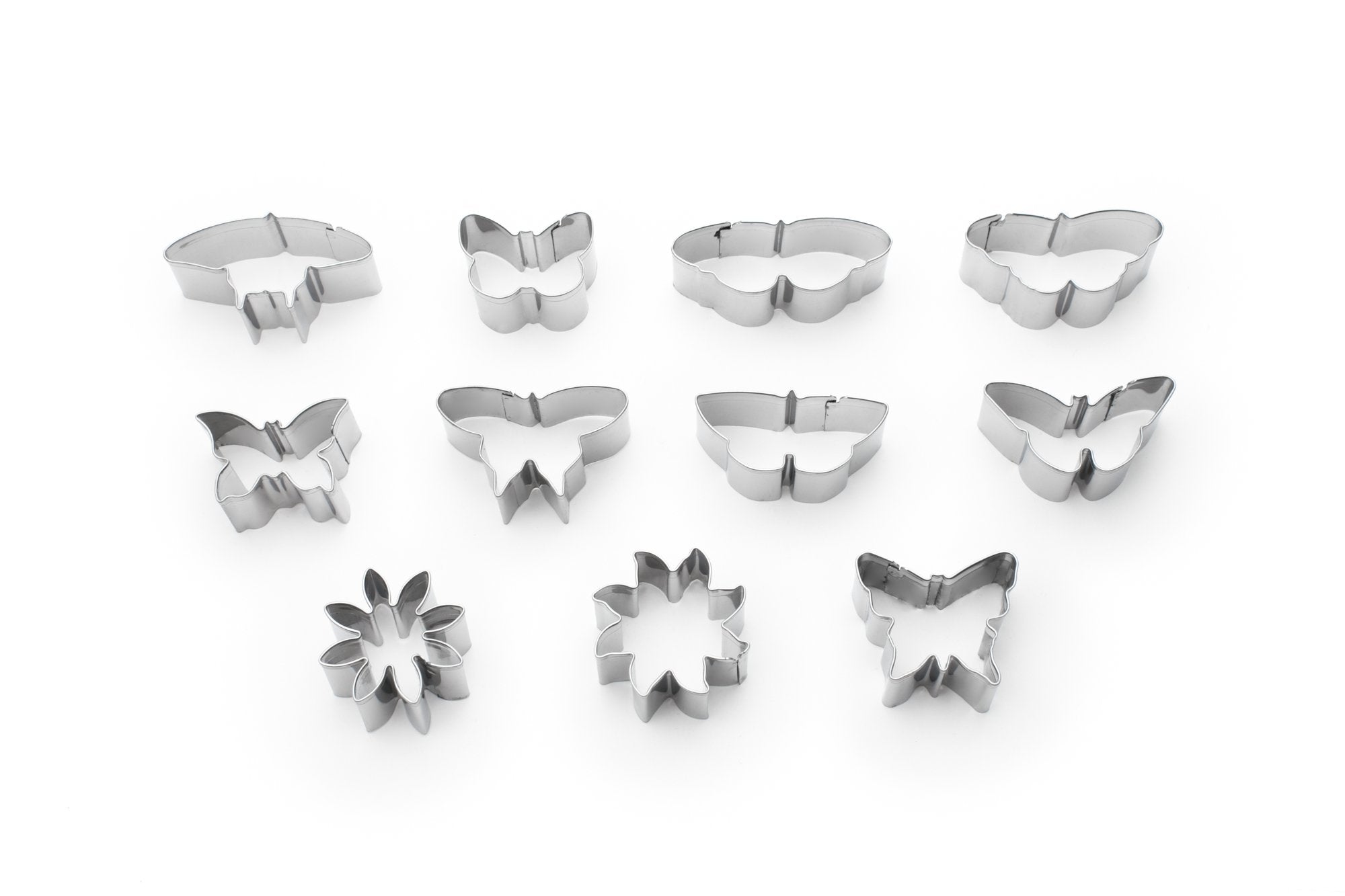 Fox Run Mini Flower And Butterfly 11 Piece Cookie Cutter Set