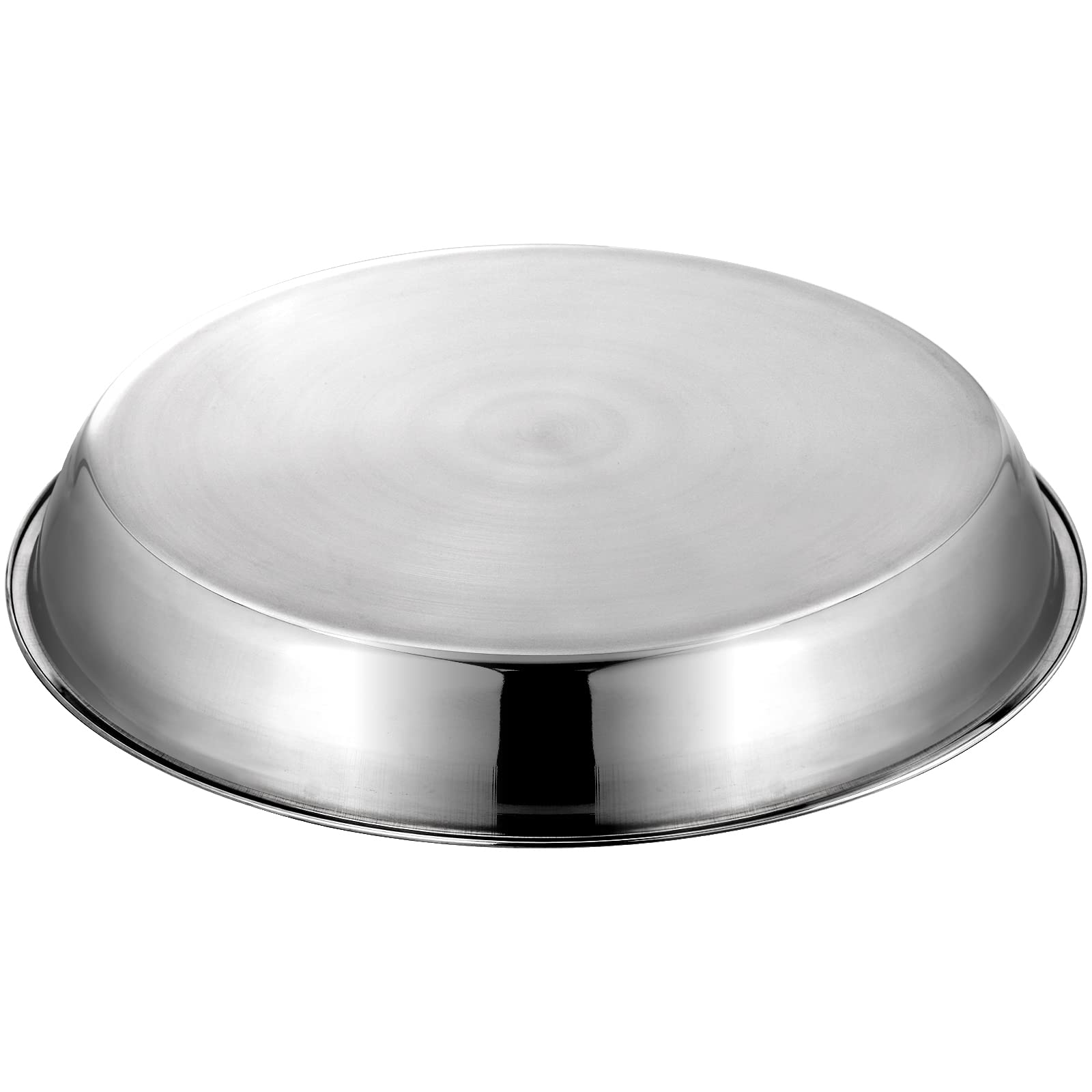 Elsjoy 4 Pack 13 Inch Stainless Steel Pizza Pan, Deep Round Baking Pan Large Pizza Baking Tray, Heavy-Duty Pizza Dish Non-Stick