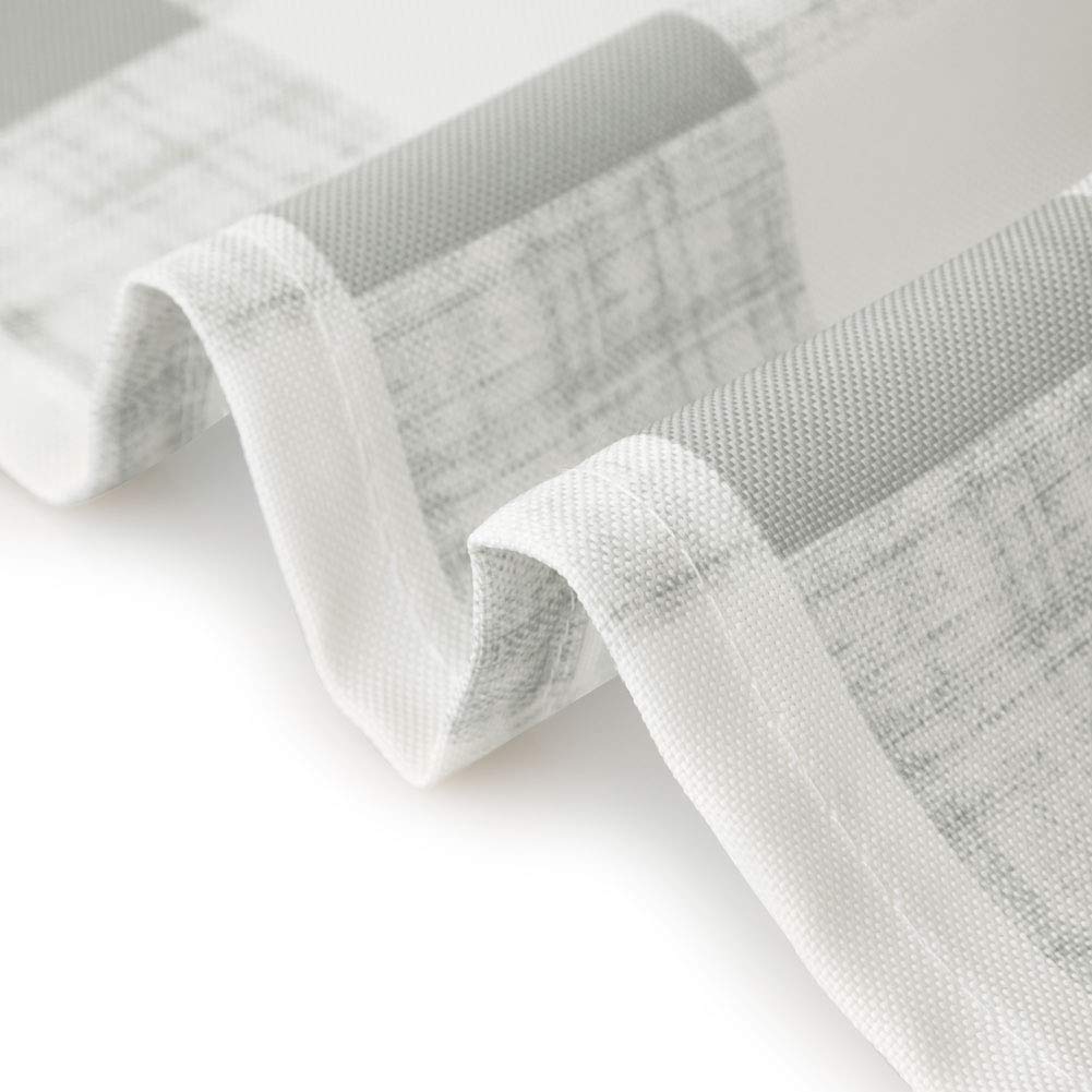 Vcvcoo Wrinkle Resistant 17 By 17 Inches Square Plaid Fabric Napkins, Set Of 4, Light Grey Checkered Cloth Napkin Perfect For Br