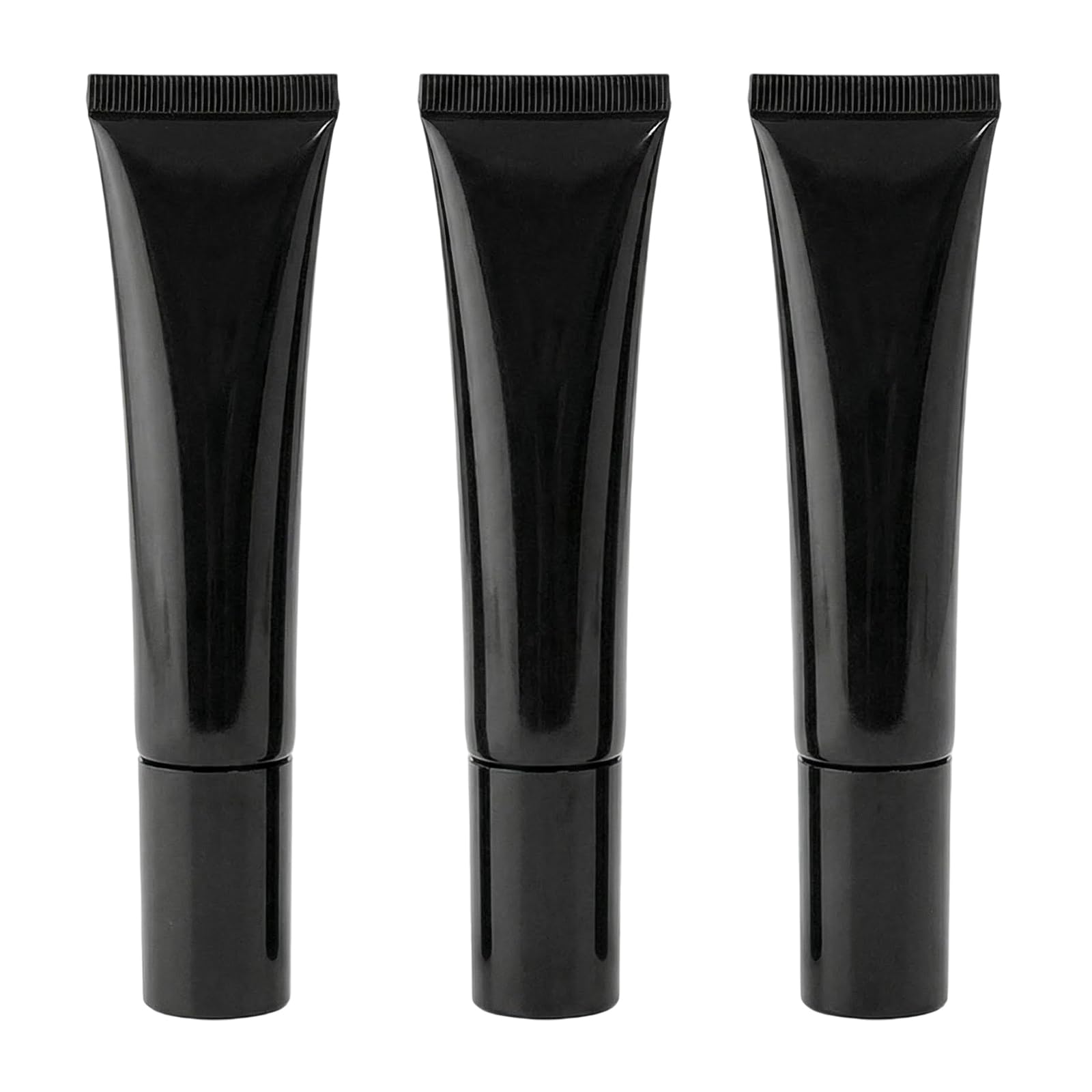 3PCS 40ML/1.3OZ Black Airless Pump Bottles Refillable Travel Cosmetic Tube with Pump Head Cosmetic Storage Container for Sunscre
