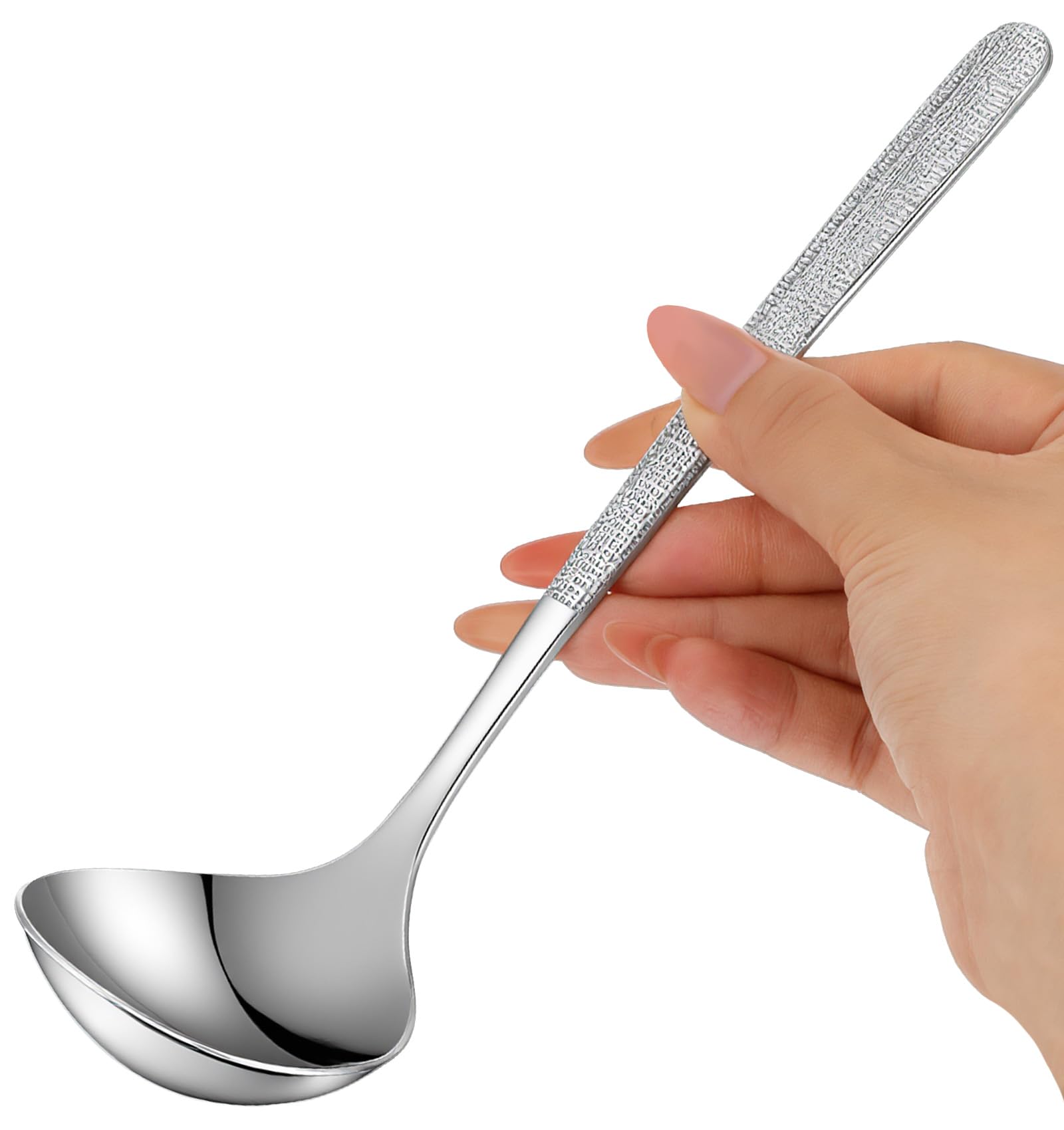 Small Ladles for Serving Sauce, 8 Inch Small Soup Ladle Stainless Steel Gravy Ladle Serving Ladles Spoon for Soup, Sauces & Grav