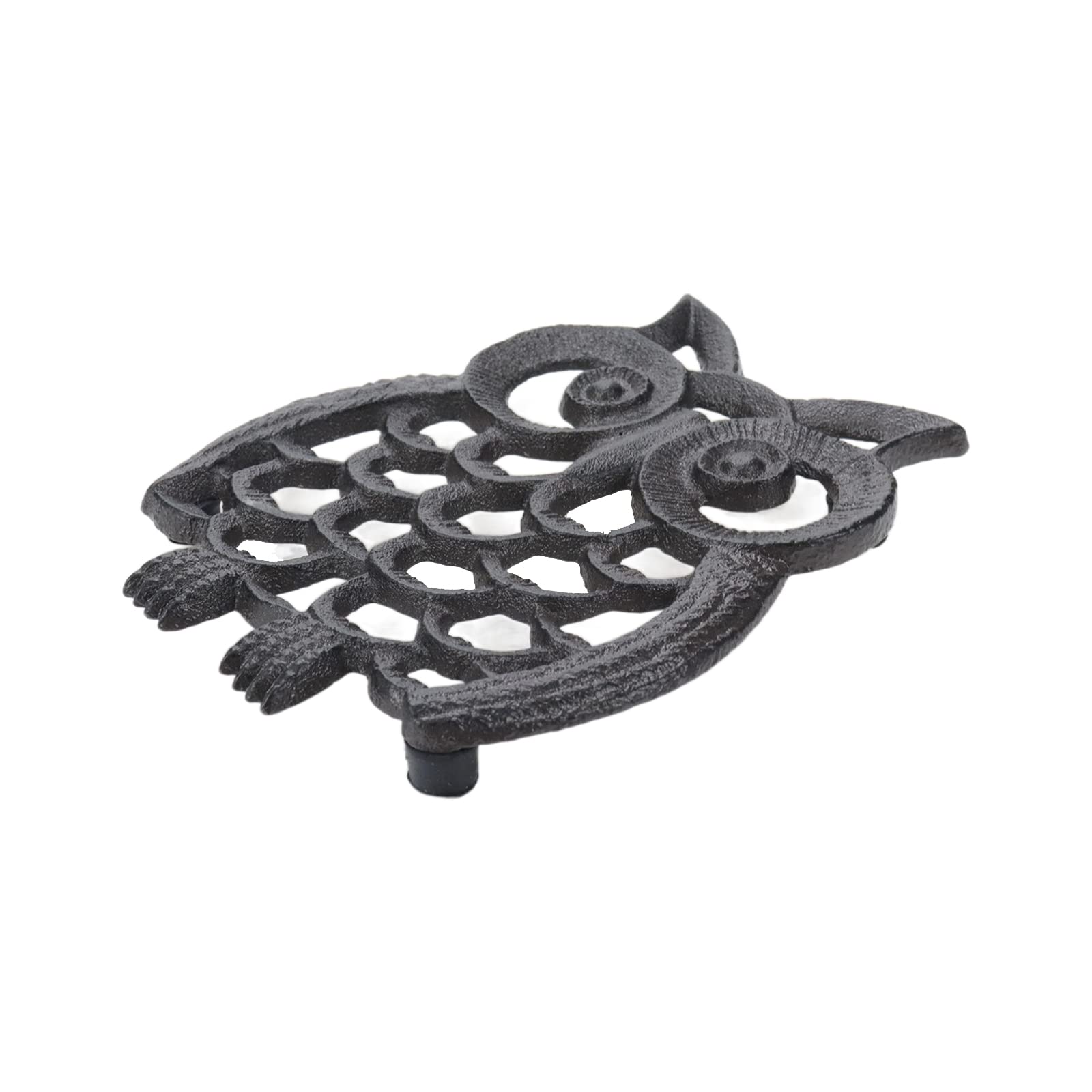 Faotup Cast Iron Trivet Owl Shaped Trivet Iron Trivet Stand For Pots Owl Trivets For Hot Dishes Decorative Iron Table Trivet For
