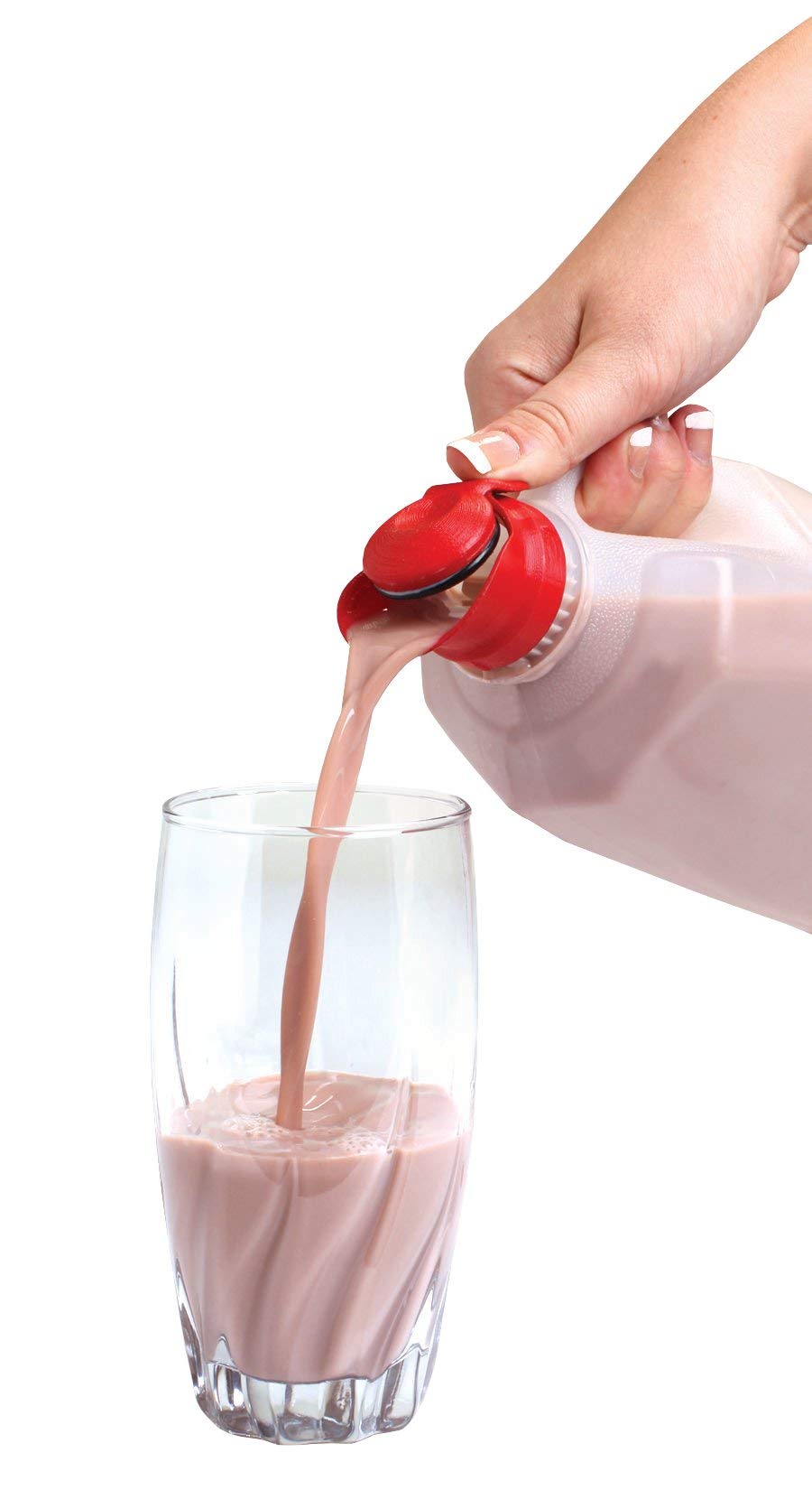 Milk Spout 1 Of A Kind Kitchen Gadget - Easy Open Spout, Fast Seal, Amazing Tool For Arthritic Hands, Provides Smooth Clean Pour