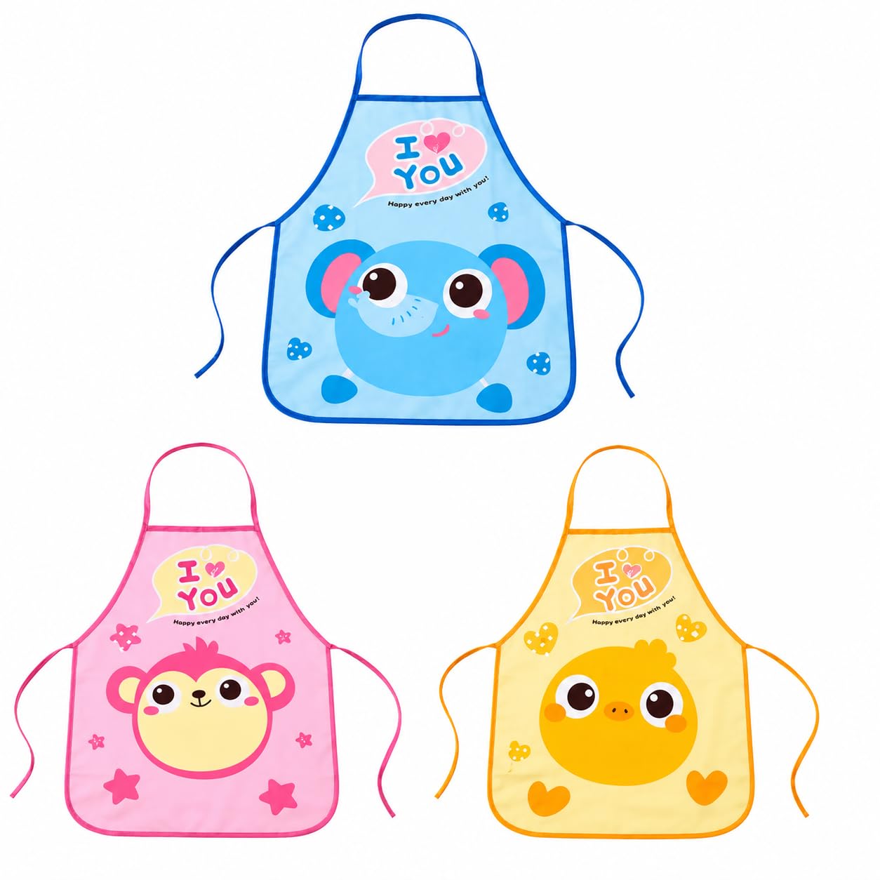 Krimish Kids Apron With Sleeves For Painting, Cooking & Craft | Cartoon Printed Art Apron For Boys & Girls | Children Protective