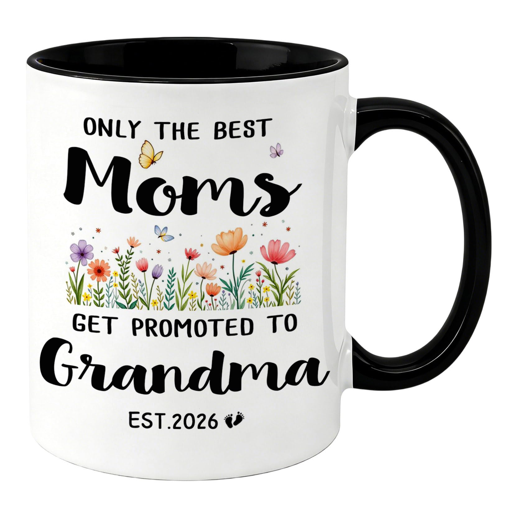 Grandma Coffee Mug 11oz  Moms Get Promoted to Grandma  New Grandmas Announcement Gift from Grandkids for Mothers Day, Birthday