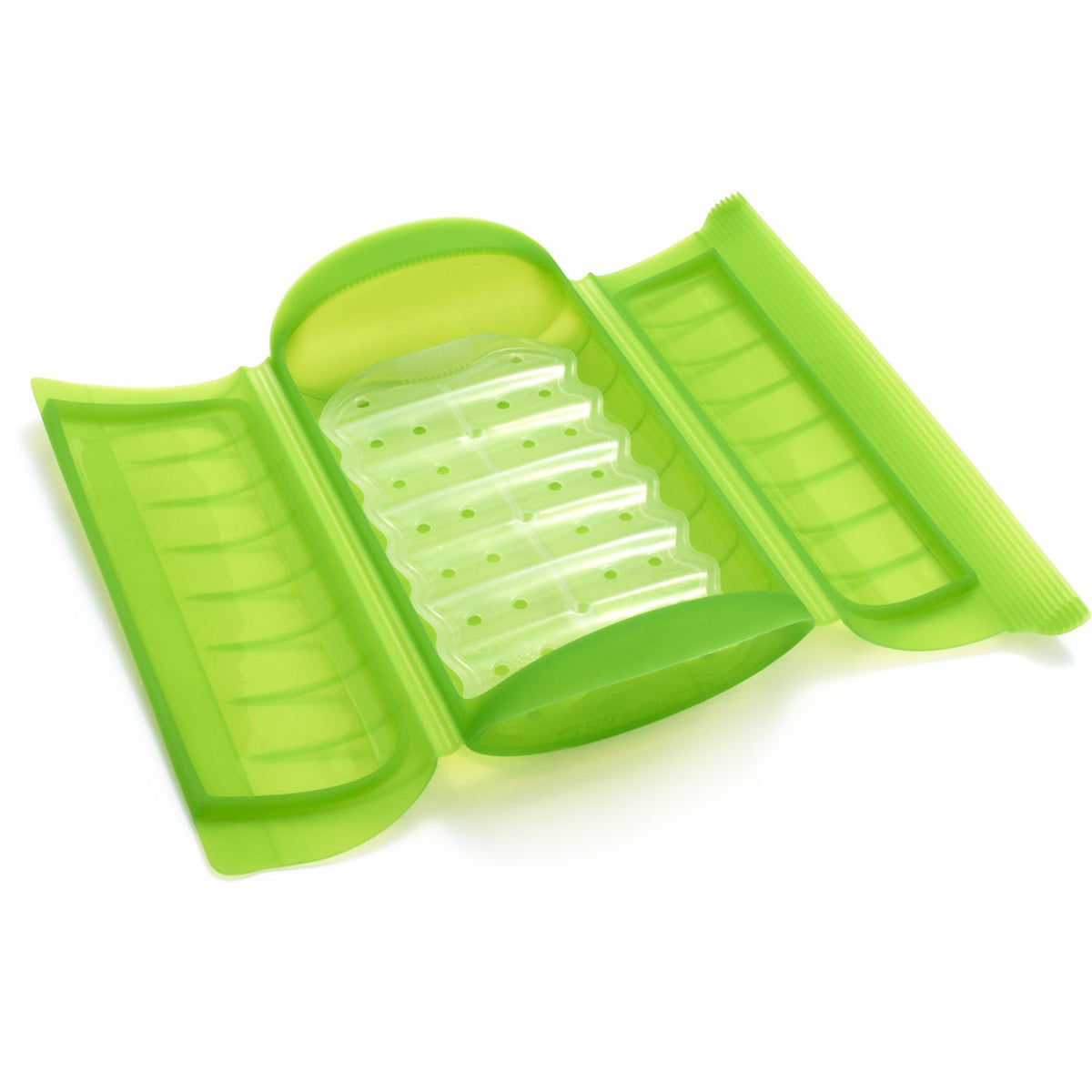 Lekue 3404600V09U500 Serves Steam Case With Draining Tray And Bonus 10 Minute Cookbook,Serves 1-2 Person, Green