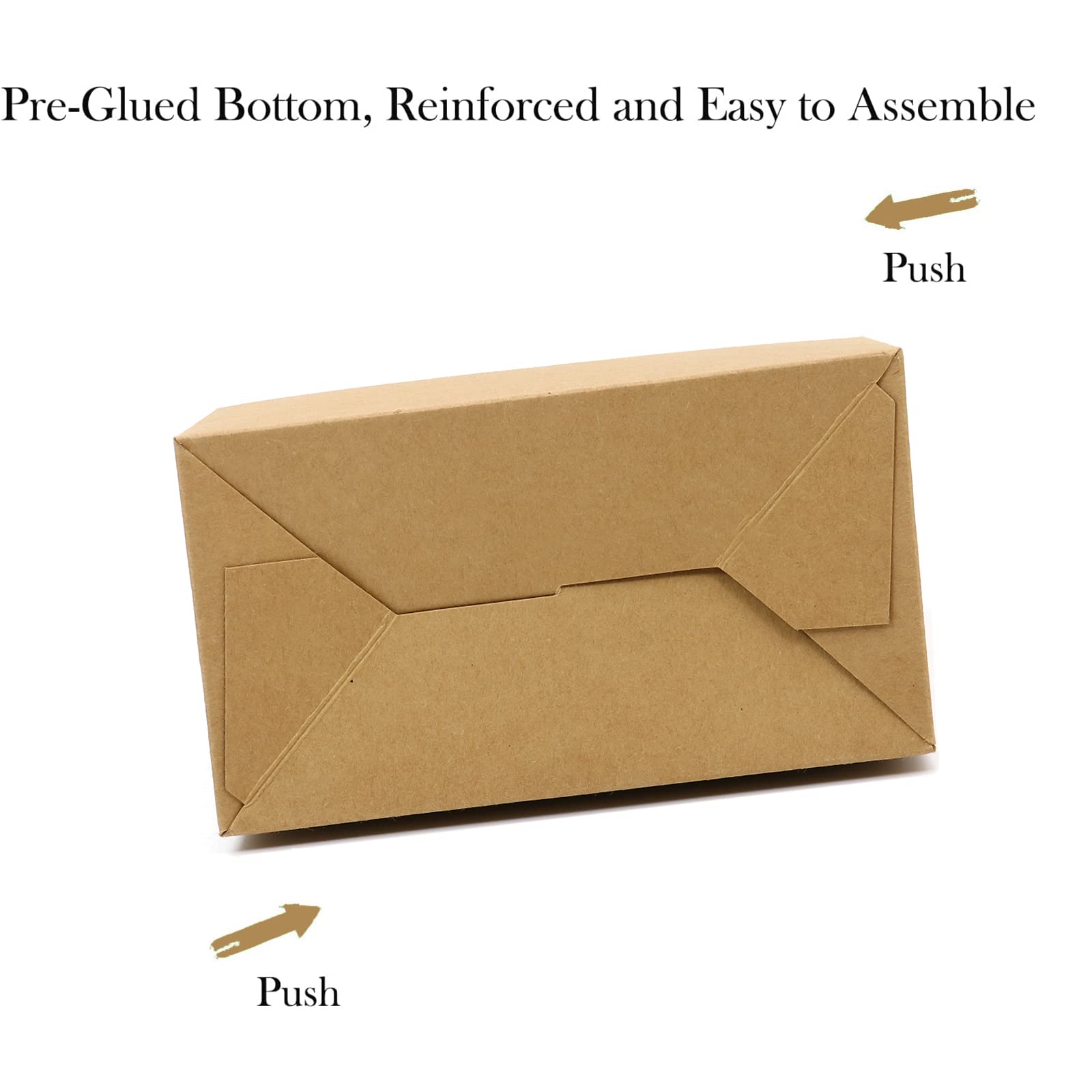 Oletx 24-Pack Brown Party Favor Treat Boxes, Goodie Boxes, Gable Paper Gift Boxes With Handles. Perfect For Birthday, Babyshower