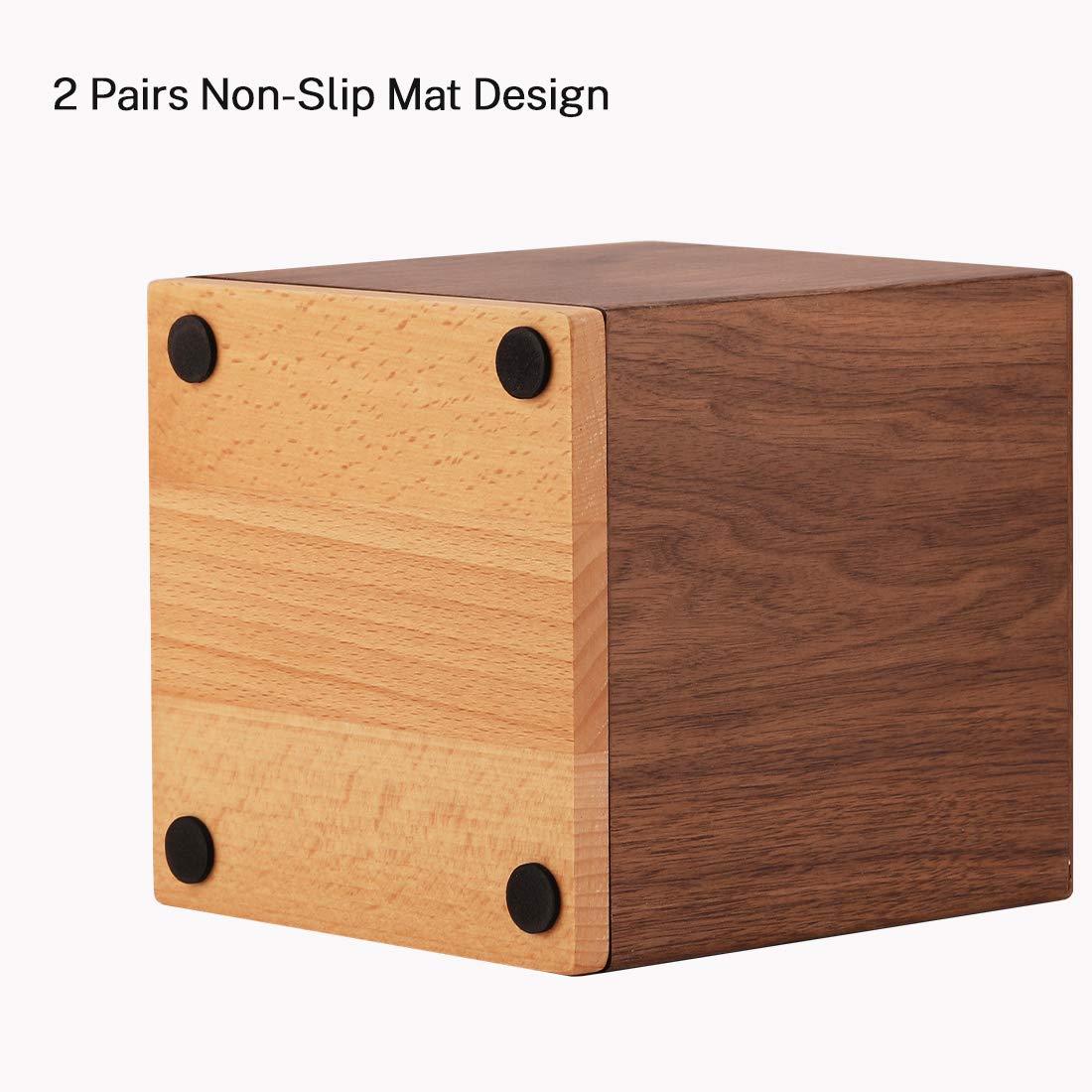 Maxgear Modern Paper Facial Square Tissue Box Covers Wood, Decorative Tissue Box Walnut Tissue Box Holders For Bathroom, Bedroom