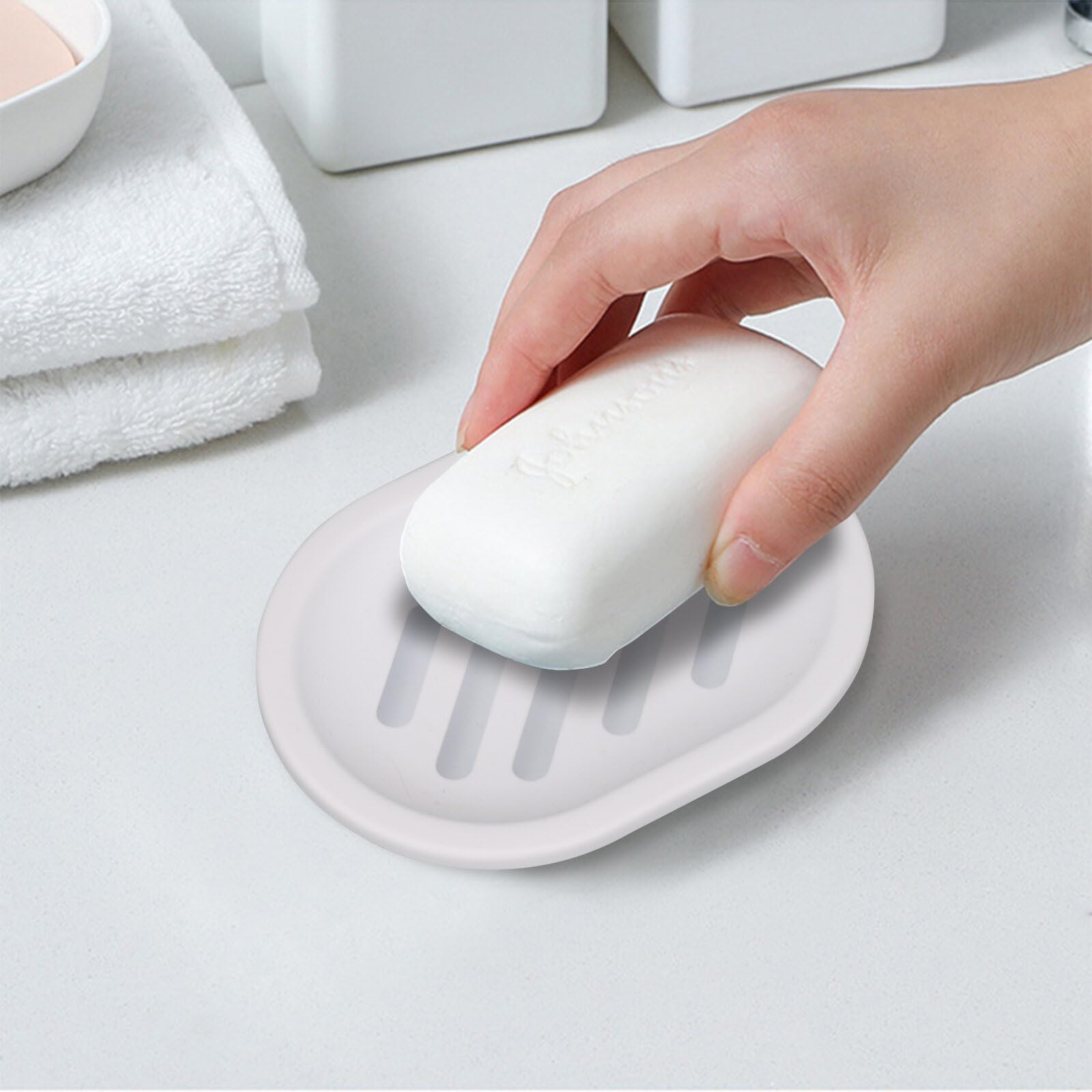 Topsky Soap Dish For Shower, 2Pcs Soap Dishes Soap Savers For Bar Soap, Soap Bar Holder Shower With Drip Tray, Plastic Soap Hold