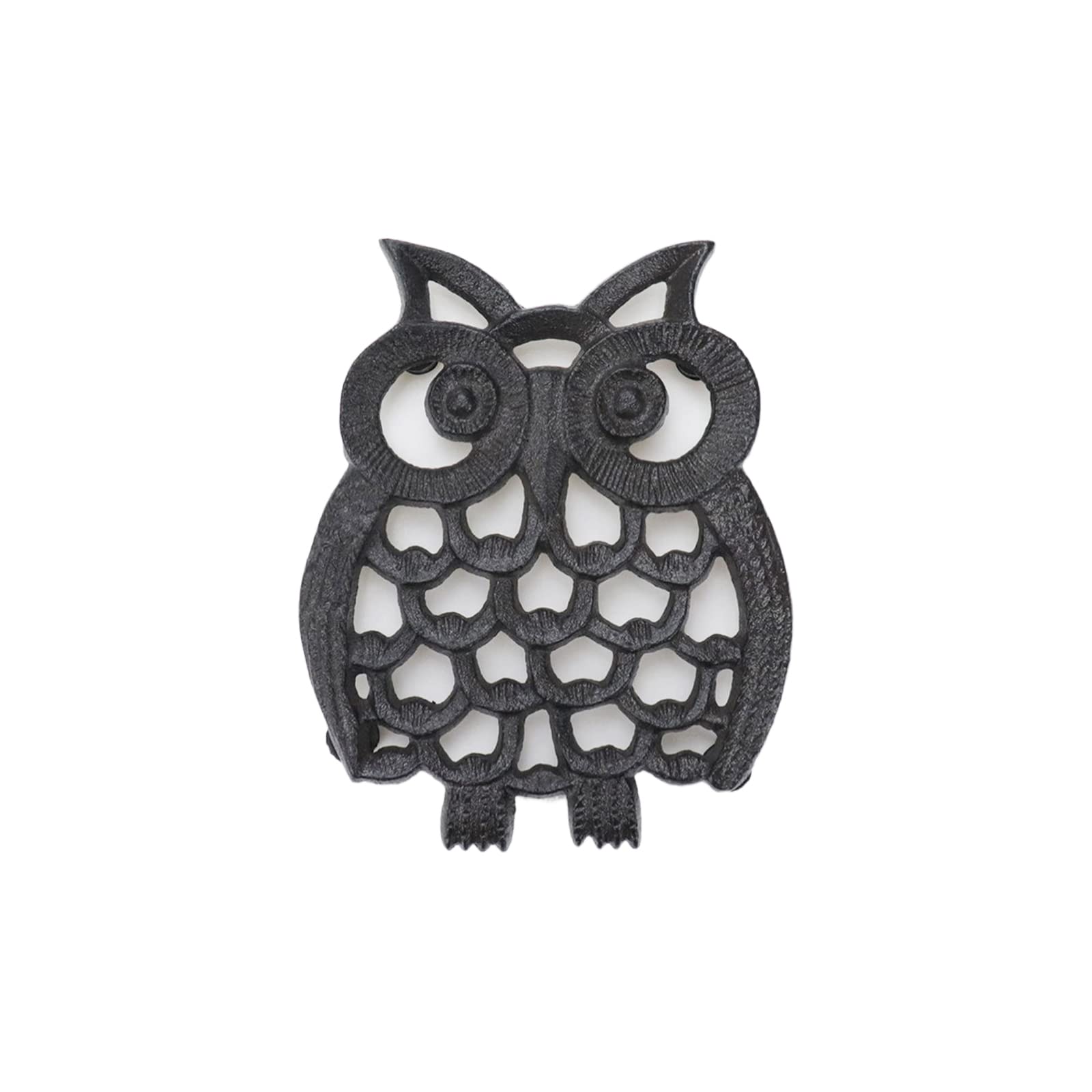 Faotup Cast Iron Trivet Owl Shaped Trivet Iron Trivet Stand For Pots Owl Trivets For Hot Dishes Decorative Iron Table Trivet For