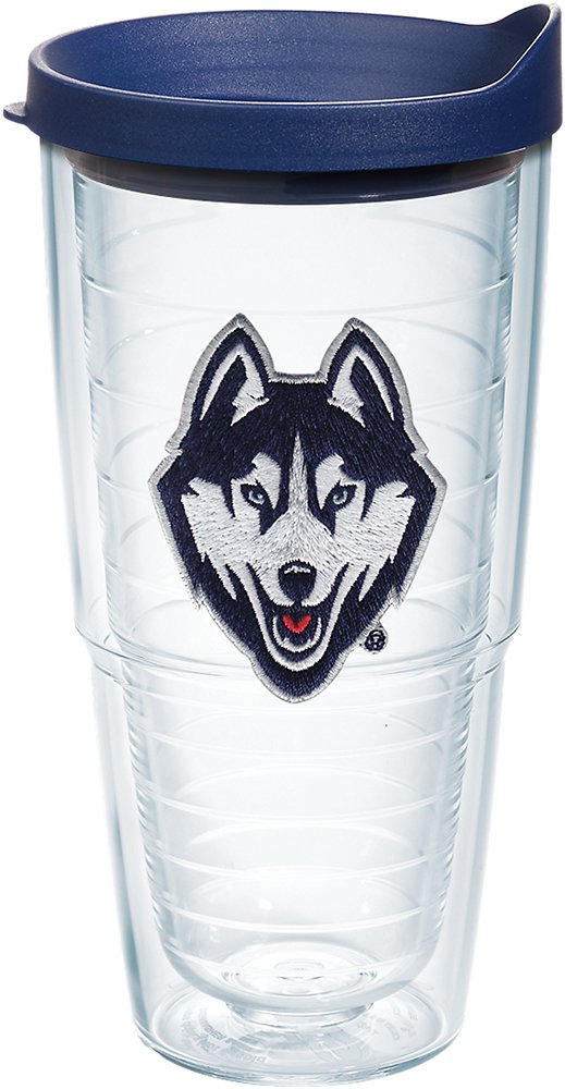 Tervis Uconn Huskies Tumbler With Emblem And Navy Lid 24Oz, Clear