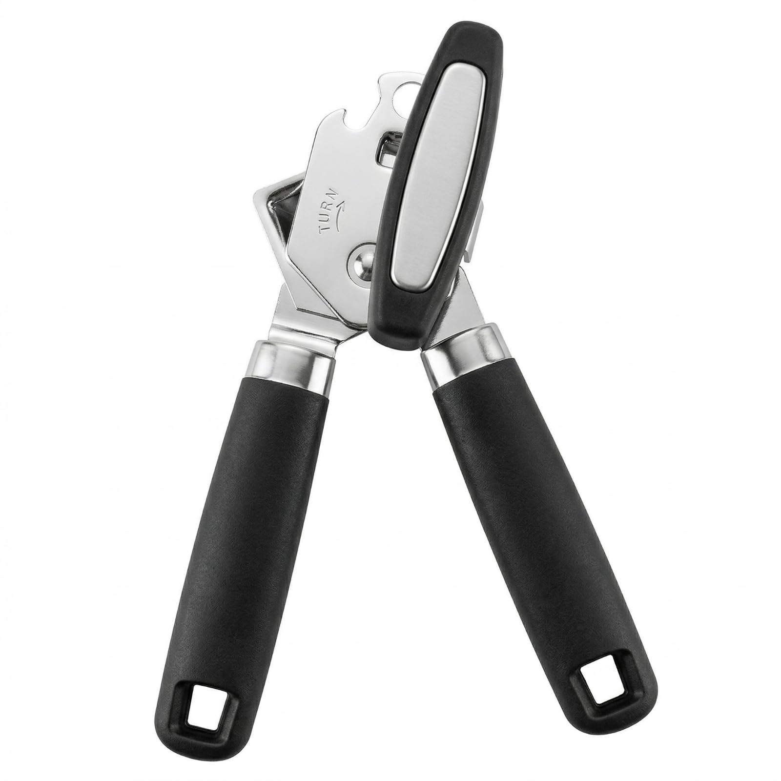 Xhsrwjyh Heavy Duty Manual Can Opener, Stainless Steel, Black