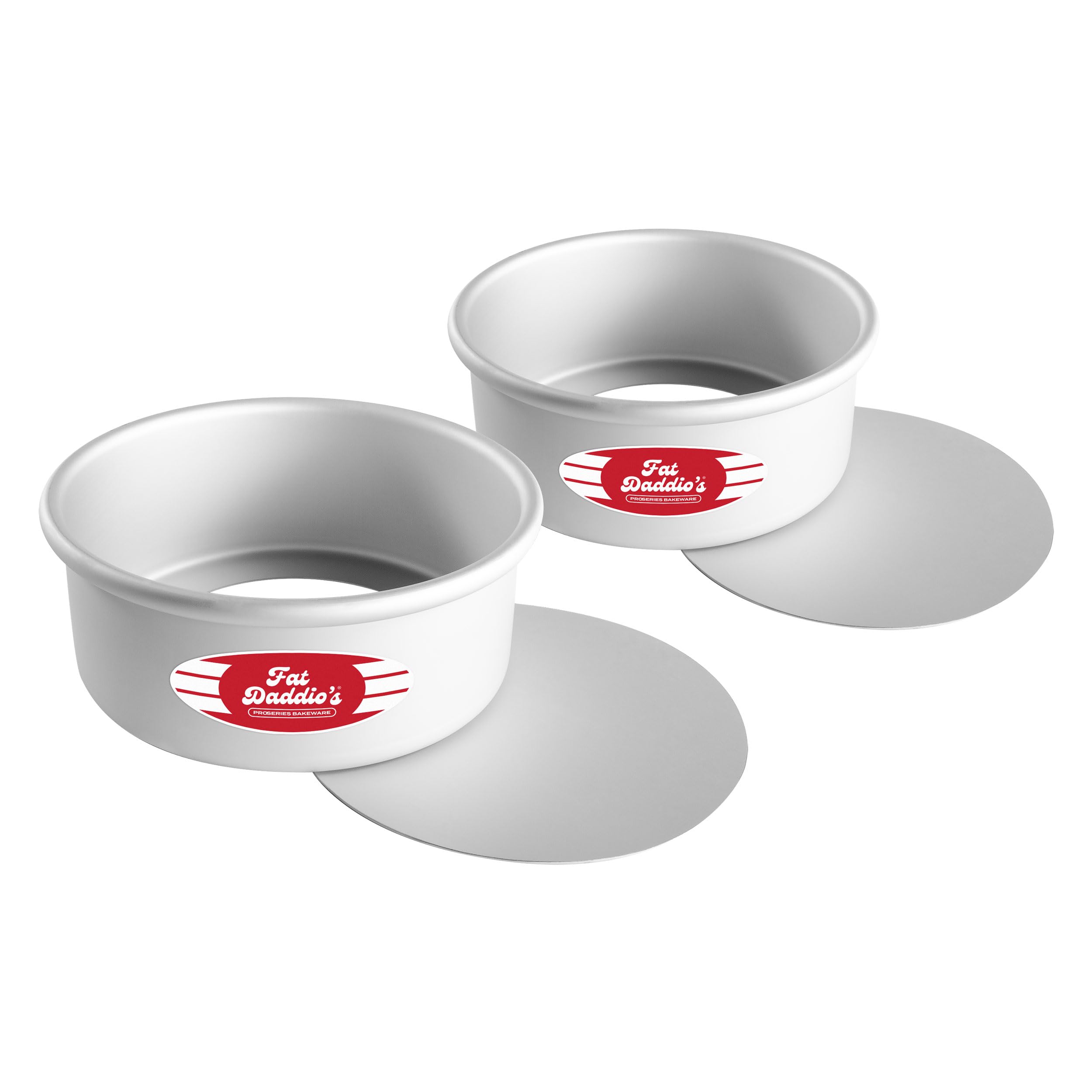 Fat Daddio'S Pcc-73Set Anodized Aluminum Round Cheesecake Pans, 2 Piece Set, 7 X 3 Inch