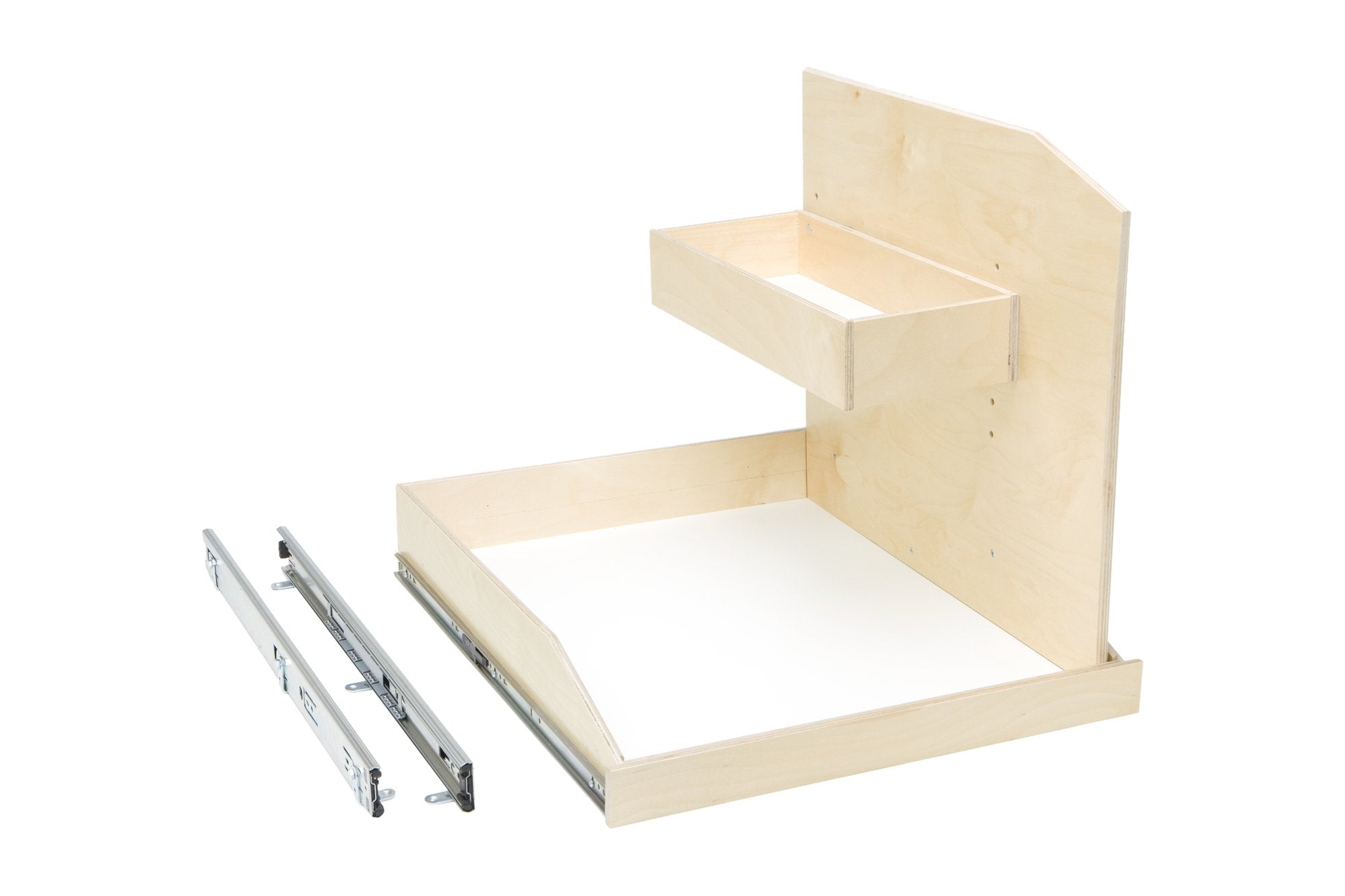 Slide-A-Shelf Fully Customizable Made-to-Fit Sink Caddy with Full Extension Rails