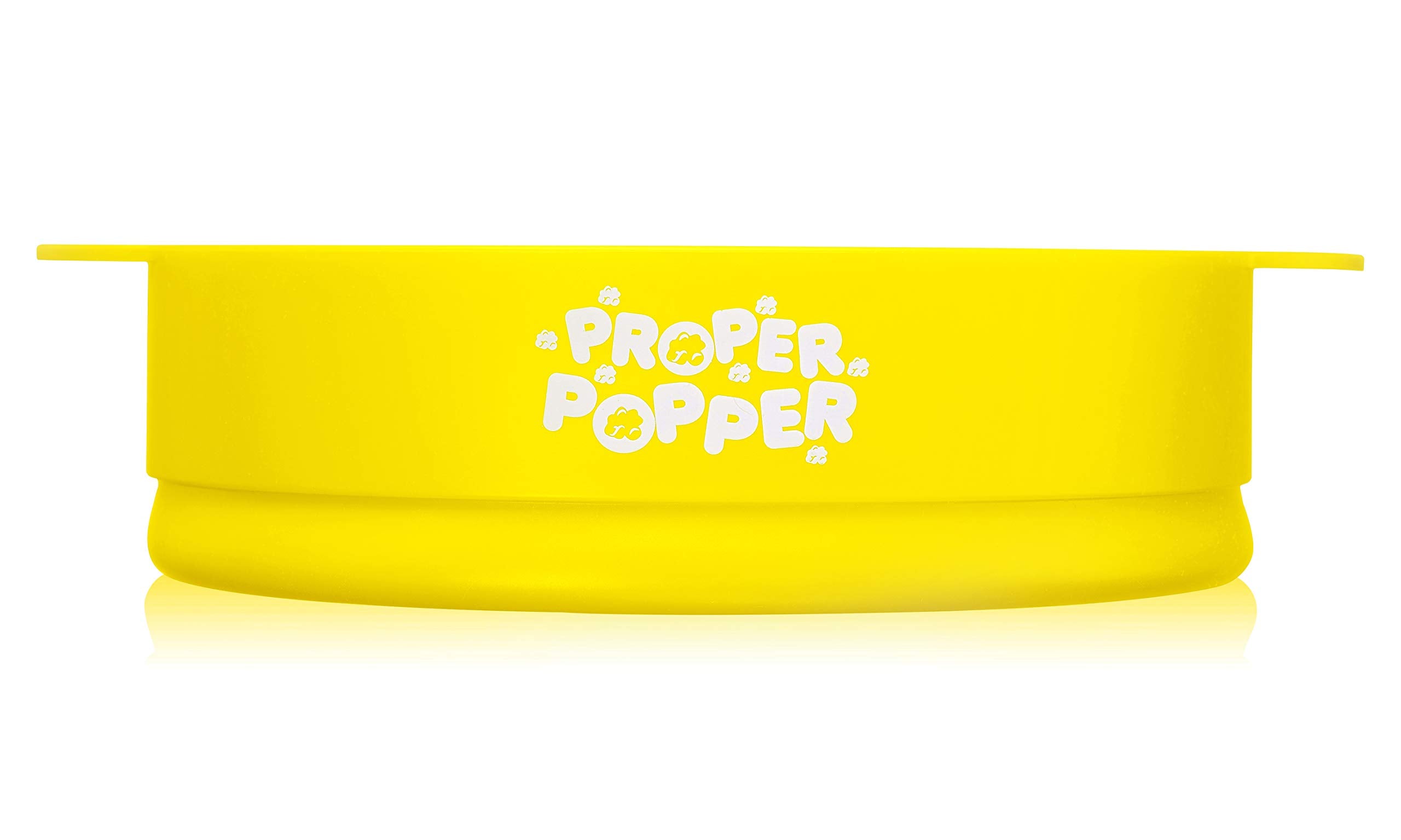 The Original Proper Popper Microwave Popcorn Popper  Silicone Popcorn Maker  Collapsible Bowl BPA Free & Dishwasher Safe - (Yellow)
