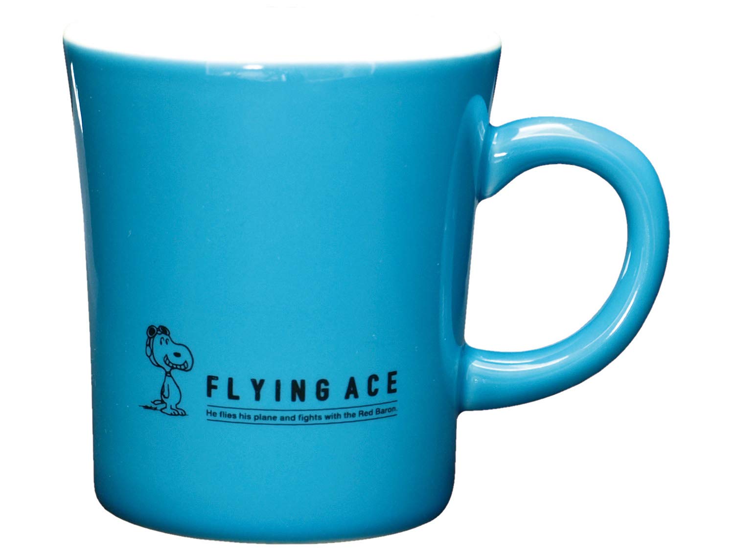 Peanuts 604163 Snoopy Flying Ace Color Porcelain Mug, 3.3 inches (8.5 cm), Blue