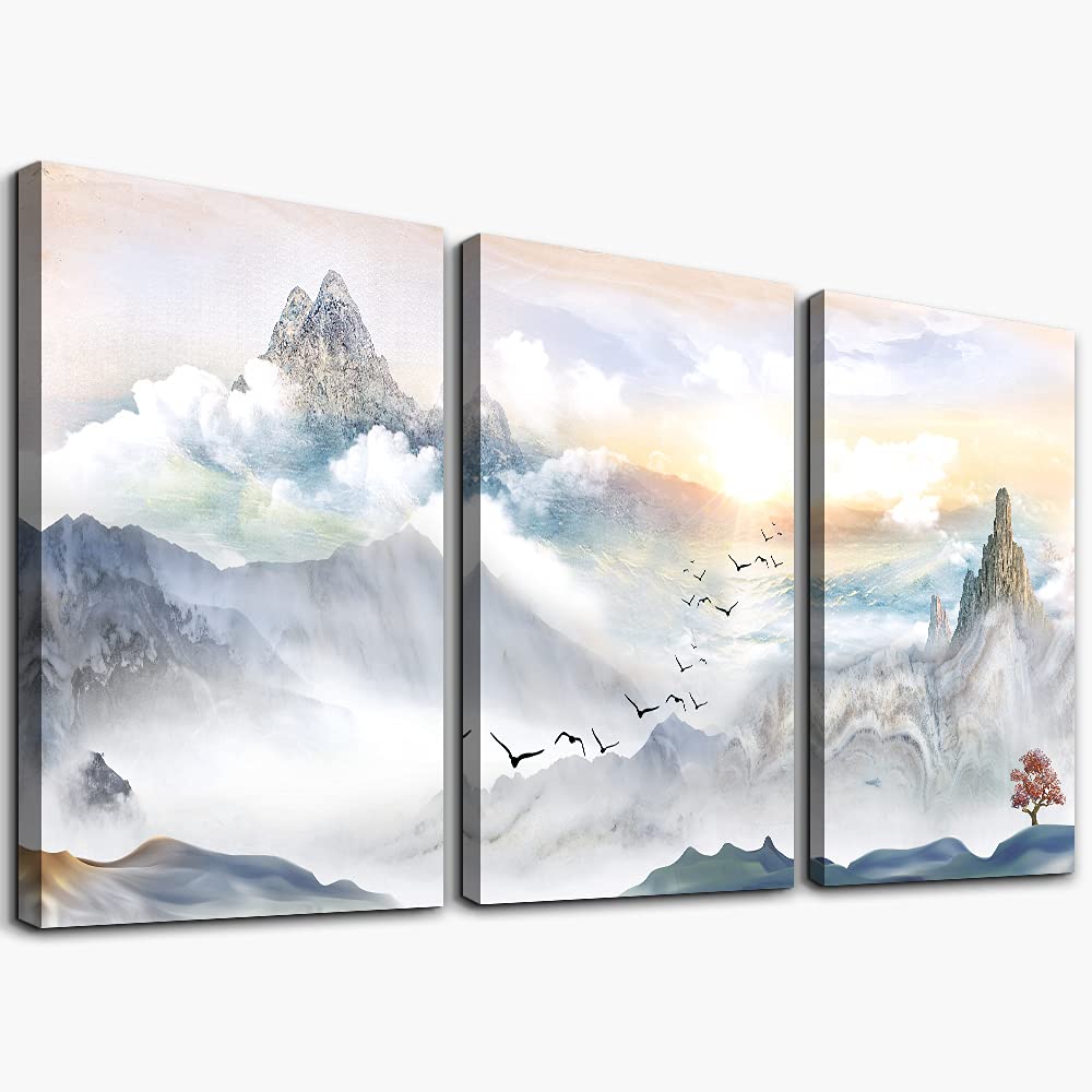 Mountain Landscape Abstract Painting Canvas Wall Art For Living Room Bathroom Wall Decor For Bedroom Kitchen Artwork Canvas Prin