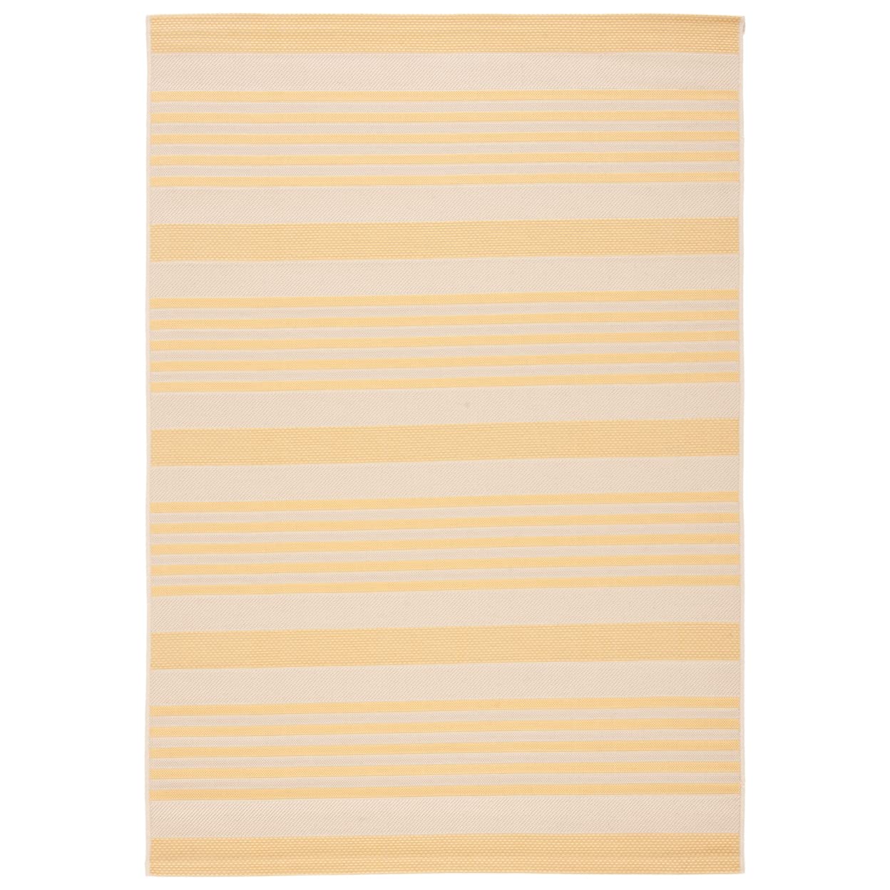 SAFAVIEH Courtyard Collection 8 x 10 Gold/Beige CY6062 Stripe Indoor/-Outdoor Waterproof Easy-Cleaning Patio Backyard Mudroom 