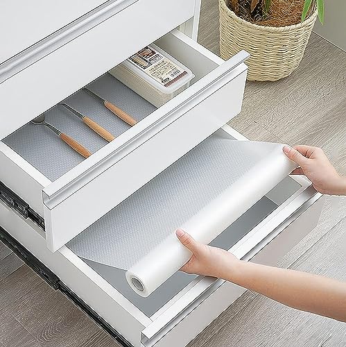 Wolpin AntiSlip Kitchen Cabinet Drawer Shelf Mat Liner Sheets (45 Cm X 3 M Roll) Waterproof Strong Table Mat For Bathroom, Frid