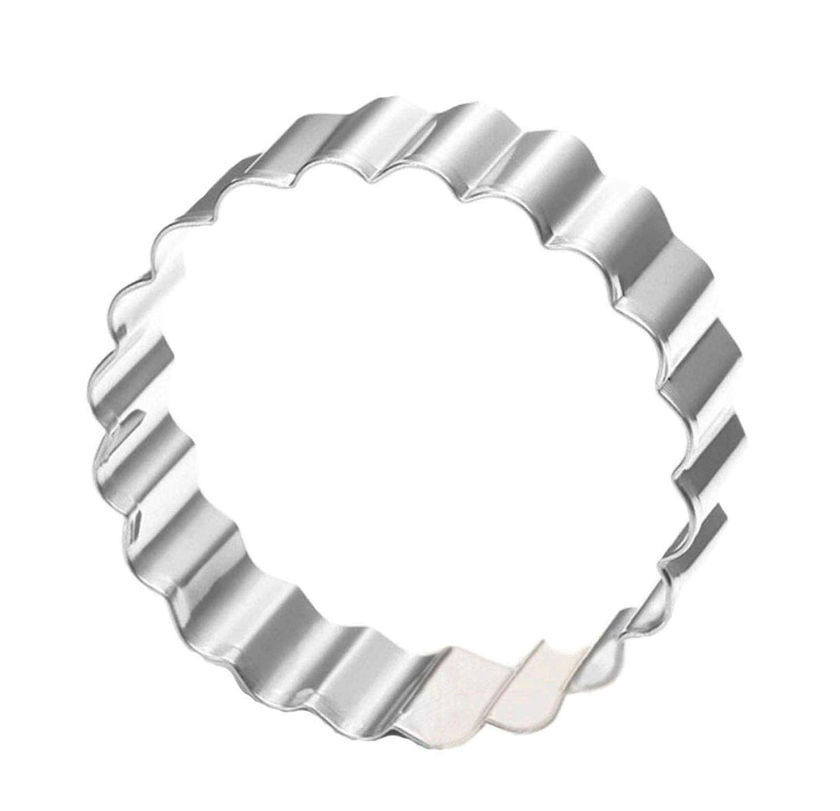 Zdywy Fluted Round Circle Shaped Cookie Cutter