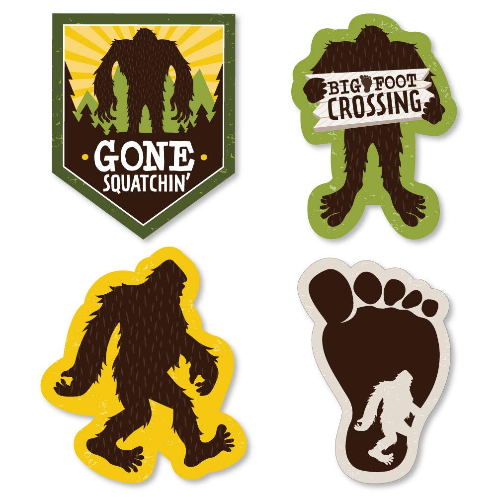 Big Dot Of Happiness Sasquatch Crossing - Diy Shaped Bigfoot Party Or Birthday Party Cut-Outs - 24 Count