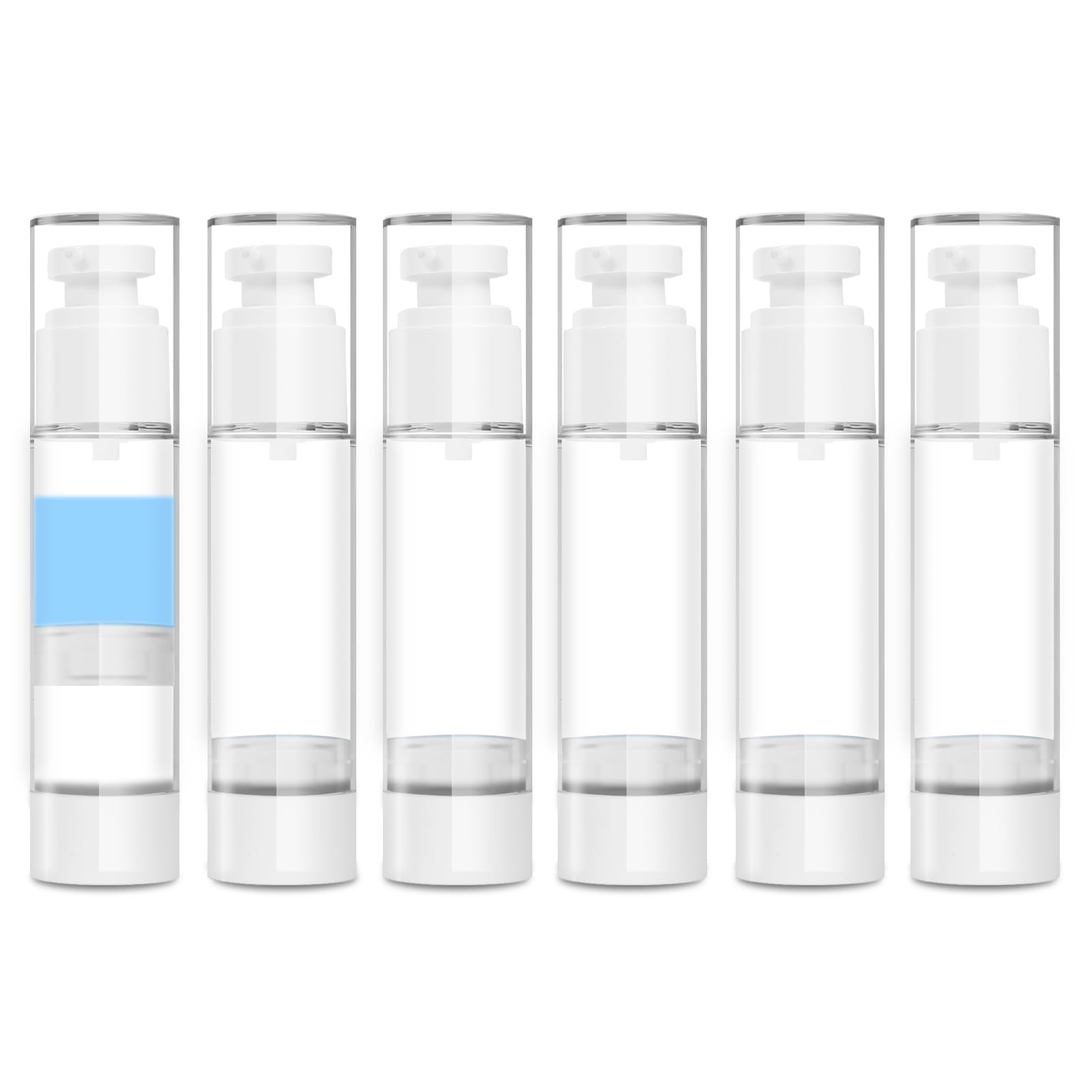 Givitasot 1.7Oz/50Ml Airless Pump Bottles, 6 Pack Lotion Dispenser Travel Size Pump Bottles, Vacuum Cosmetic Travel Bottle For L