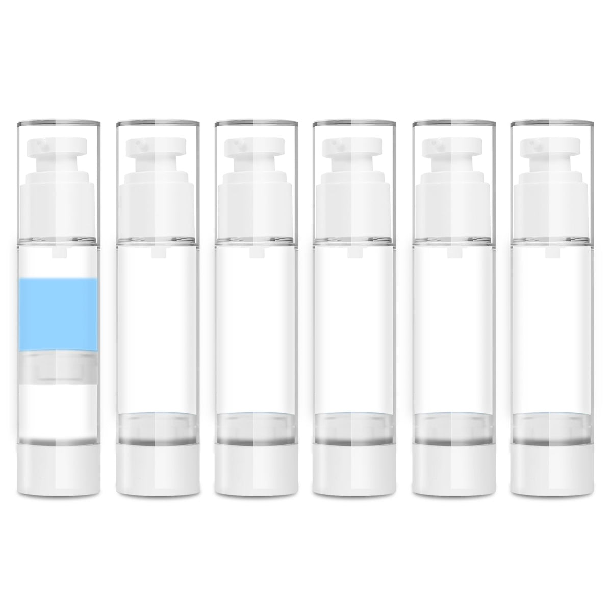 Givitasot 1.7Oz/50Ml Airless Pump Bottles, 6 Pack Lotion Dispenser Travel Size Pump Bottles, Vacuum Cosmetic Travel Bottle For L