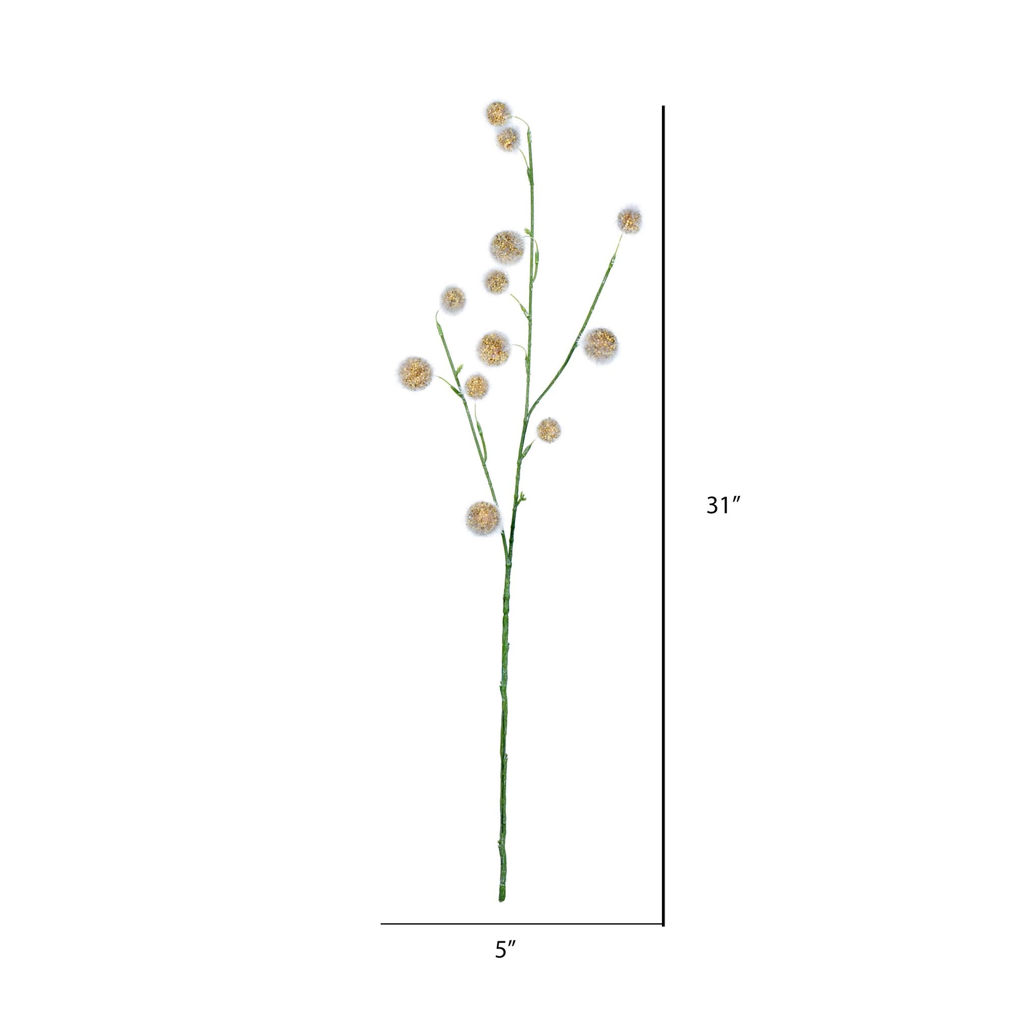 Vickerman 31'' Yellow Pom Pom Spray 3/Pk - FV193978