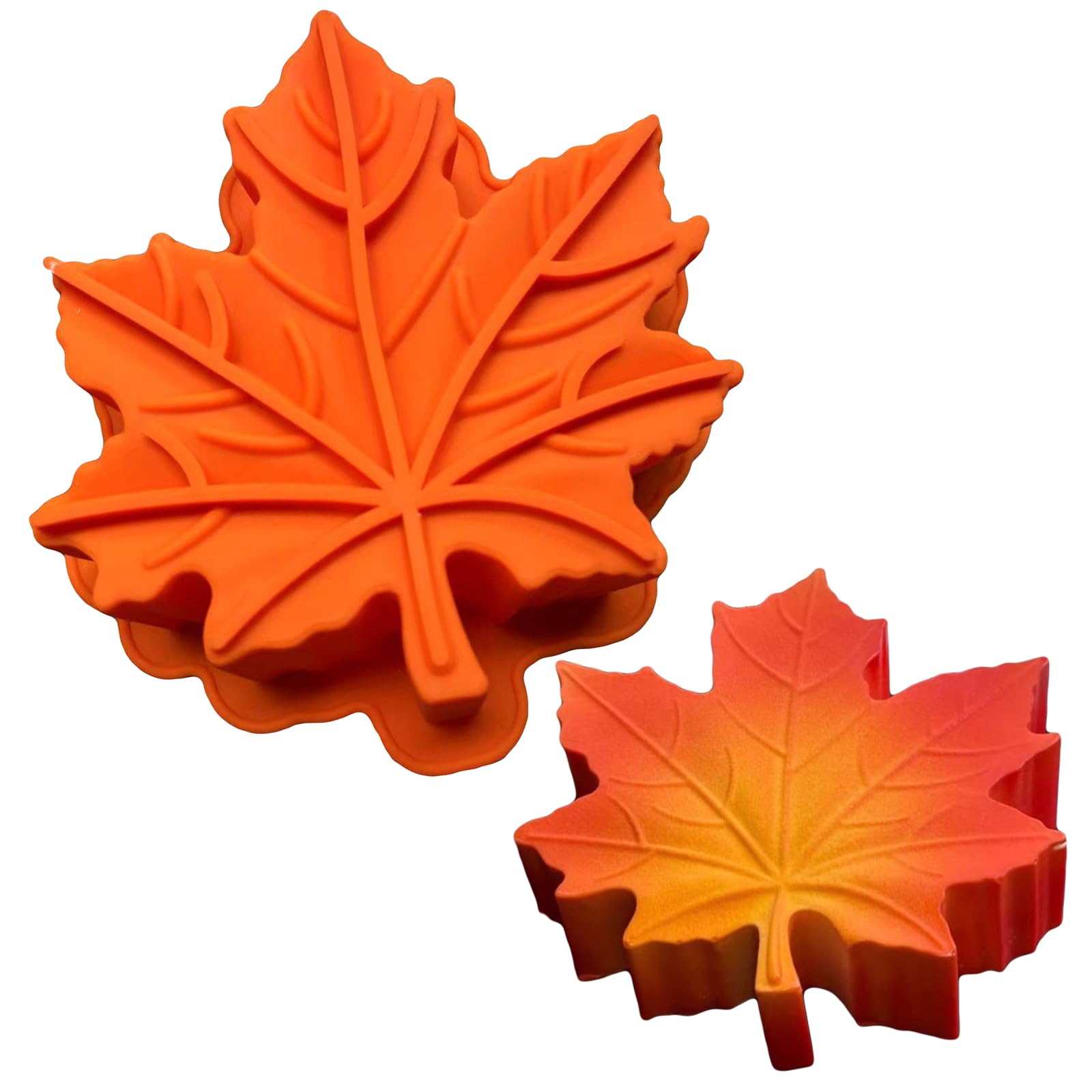 Fall Silicone Cake Mold Maple Leaf Molds for Baking Thanksgiving Baking Mold, Autumn Maple Leaf Shape Cake Pan for Ice Cube Cand