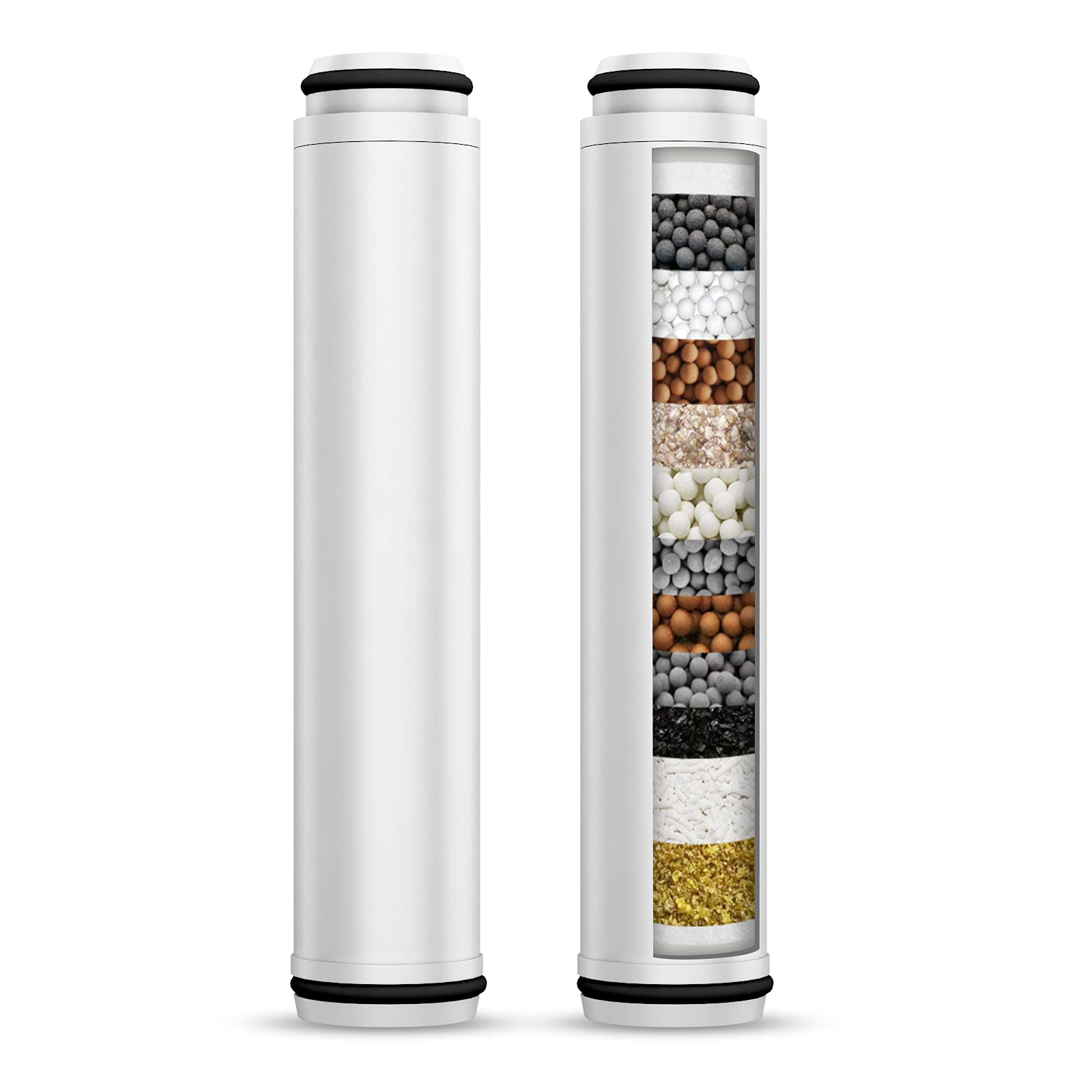 FEELSO Shower Filter for Handheld Shower Head  2 Pack 15 Stage Replacement Filters for Hard Water Remove Chlorine and Harmful Substances