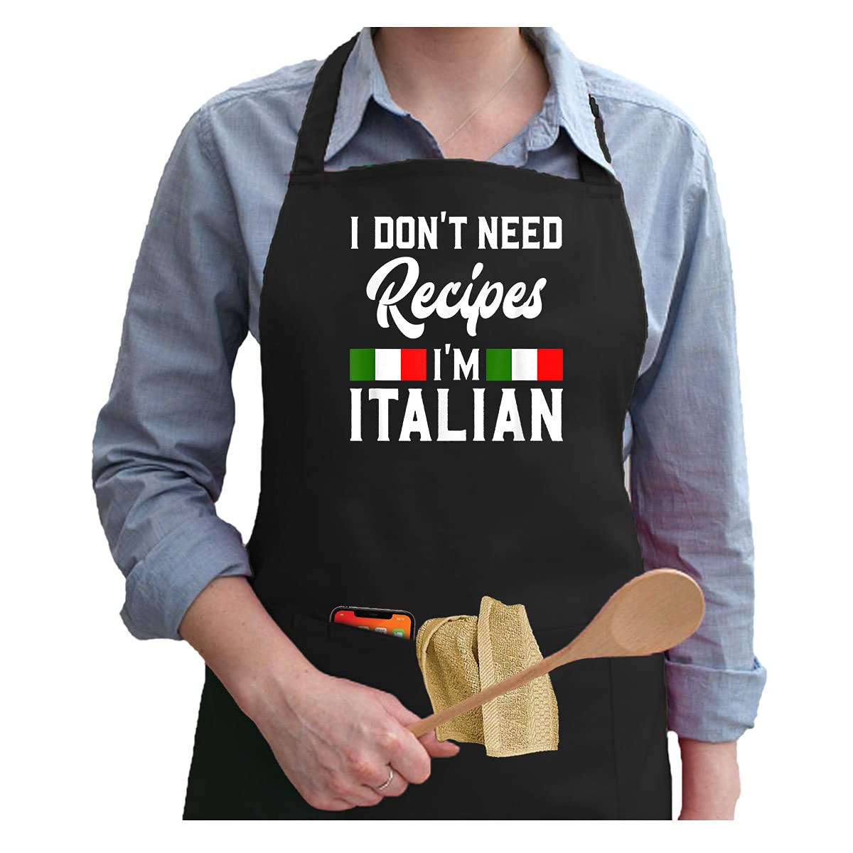 I Don 'T Need Recipes I 'M Italian - Italy Chef Cook Gift Kitchen Apron - Gift On Birthday Presents/Christmas And New Year For Y