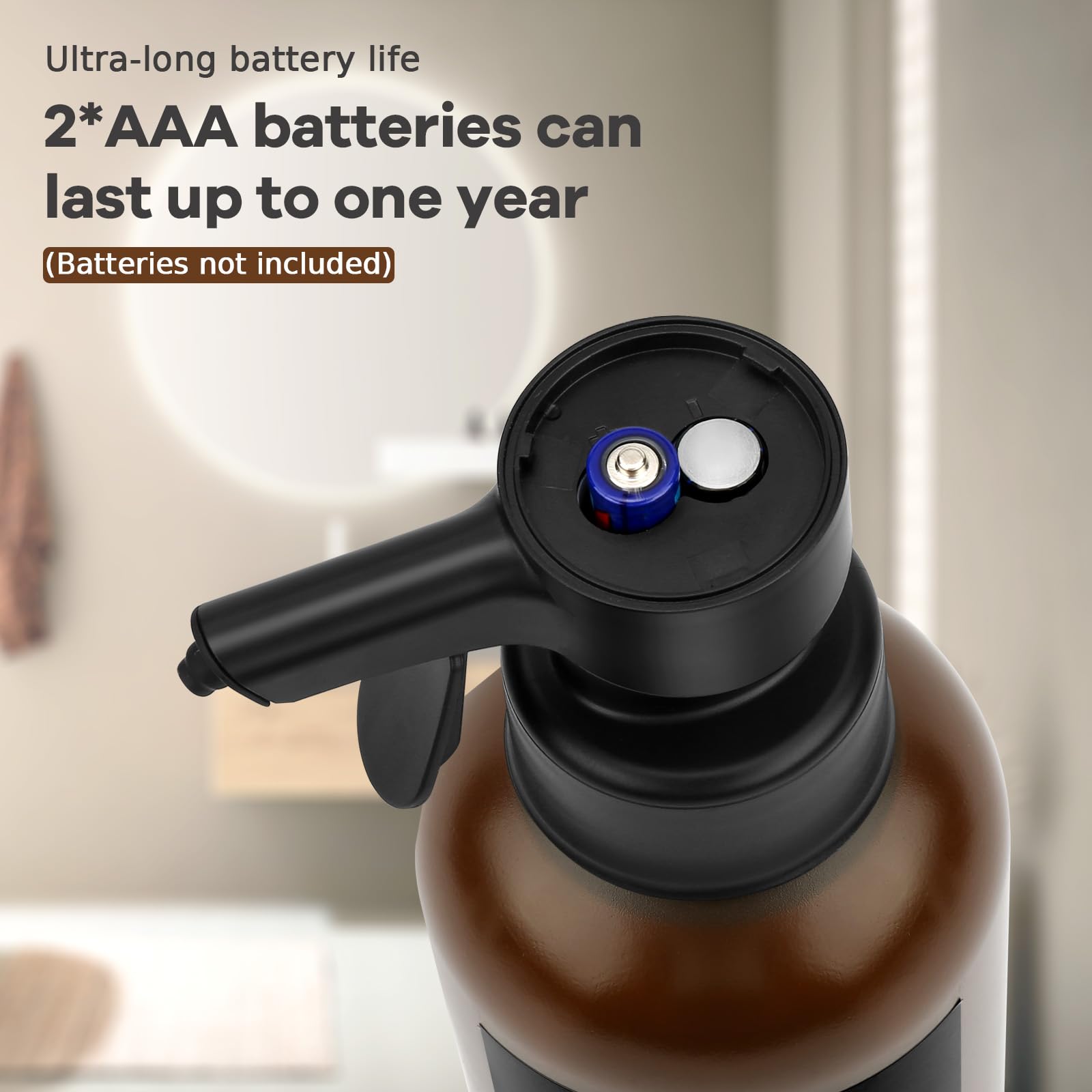 Automatic Soap Dispenser Liquid For Bathroom: 16 Oz Touch Dispense Plastic Amber Modern Auto Large Soap Dispenser For Kitchen -