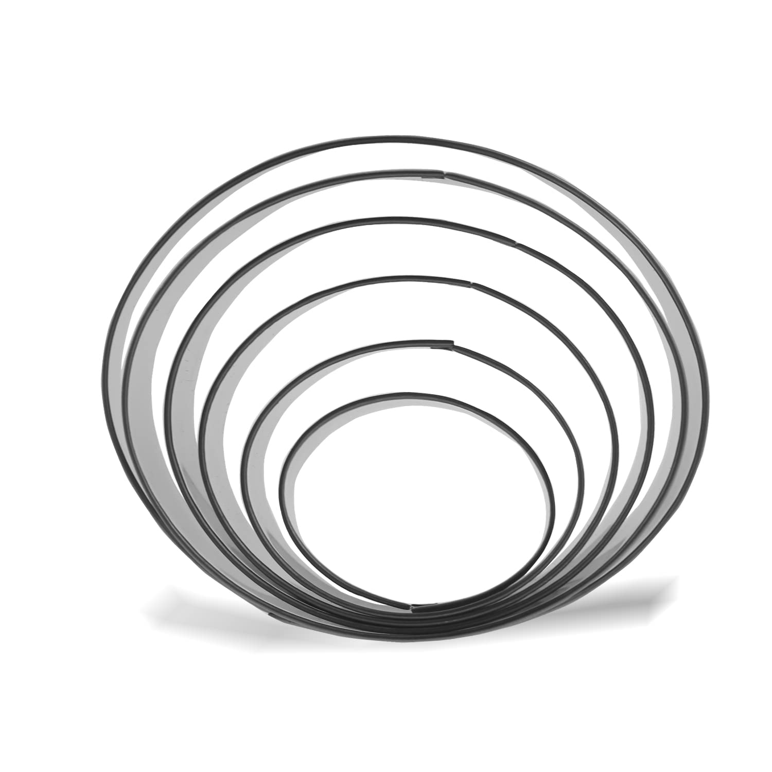 Keewah Oval Cookie Cutter Set, 6 Piece, From 4.1    To 1.9   , Stainless Steel